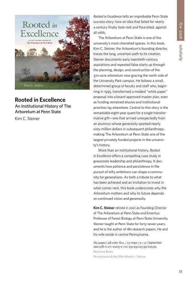 Penn State University Press Fall 2026 Catalog Weekly Ad December 31, 2025 - December 31, 2026