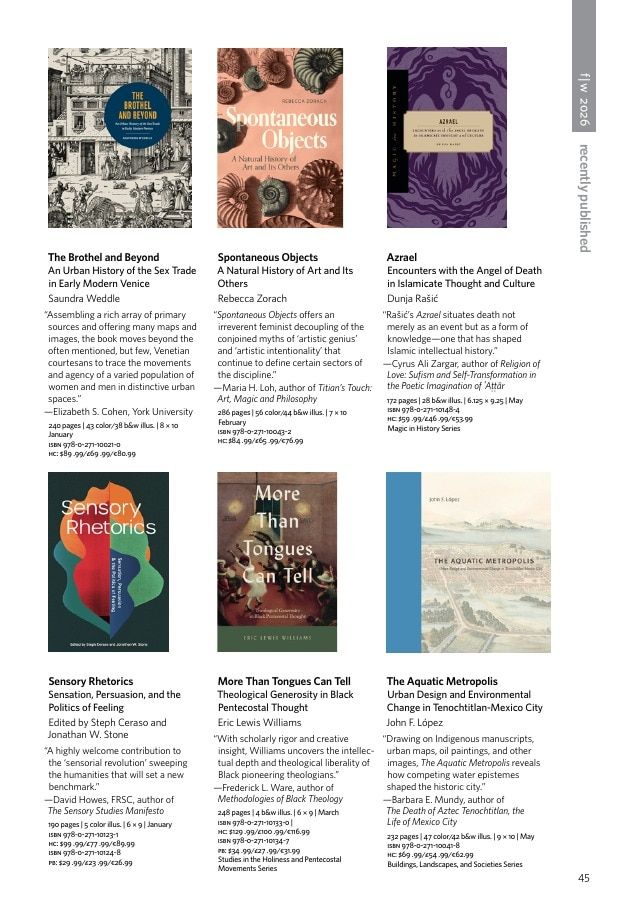 Penn State University Press Fall 2026 Catalog Weekly Ad December 31, 2025 - December 31, 2026