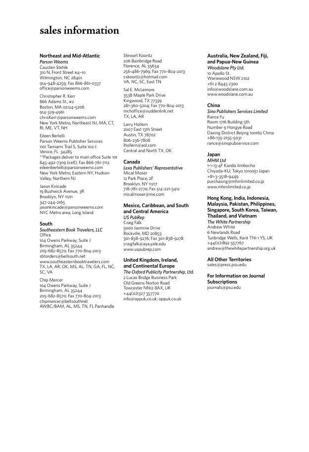 Penn State University Press Fall 2026 Catalog Weekly Ad December 31, 2025 - December 31, 2026