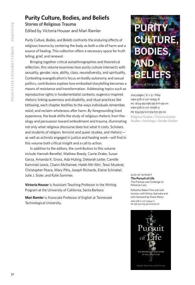 Penn State University Press Spring 2026 Catalog Weekly Ad December 31, 2025 - December 31, 2026