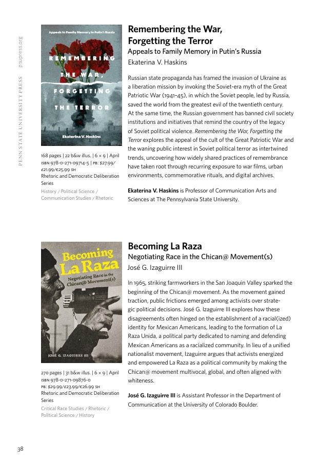 Penn State University Press Spring 2026 Catalog Weekly Ad December 31, 2025 - December 31, 2026
