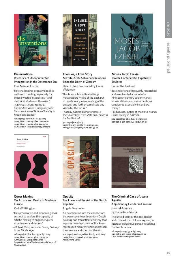 Penn State University Press Spring 2026 Catalog Weekly Ad December 31, 2025 - December 31, 2026