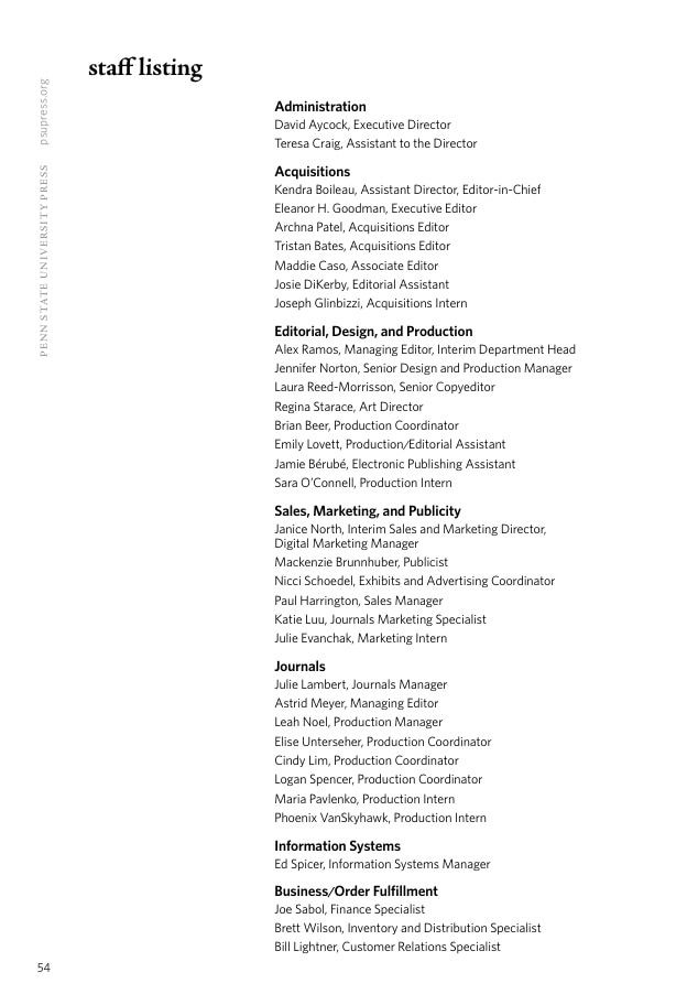 Penn State University Press Spring 2026 Catalog Weekly Ad December 31, 2025 - December 31, 2026