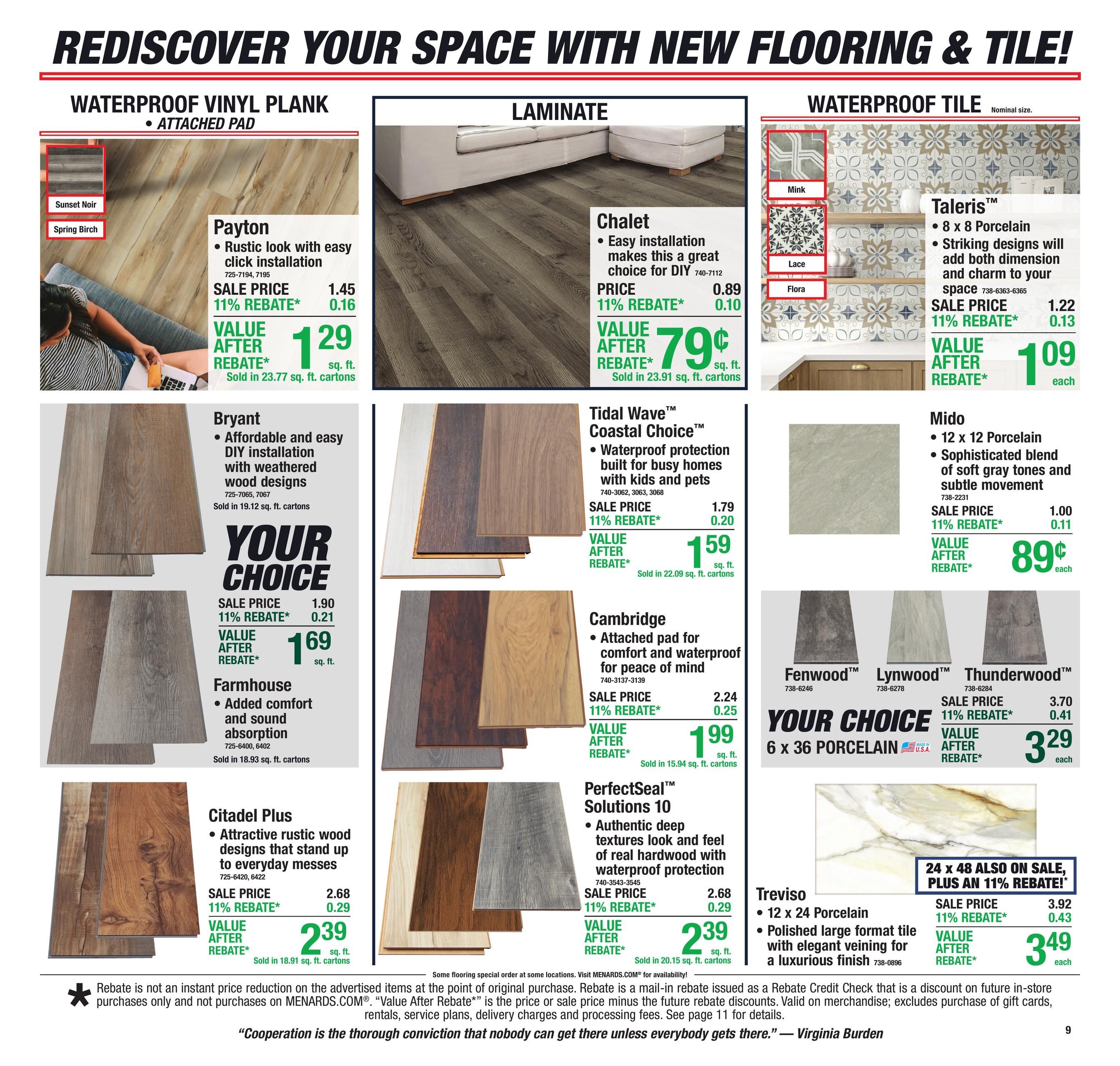 Menards (AR, KS, MO) 11% Rebate Sale Weekly Ad August 26 - September 7, 2026