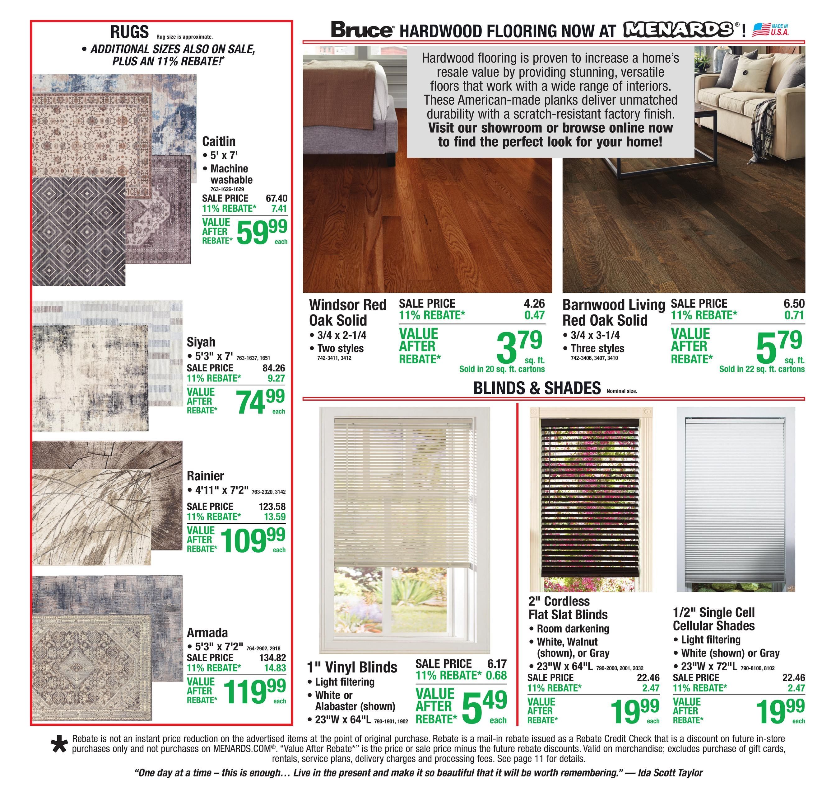 Menards (Beech Grove Area, AR) 11% Rebate Sale Weekly Ad August 26 - September 7, 2026