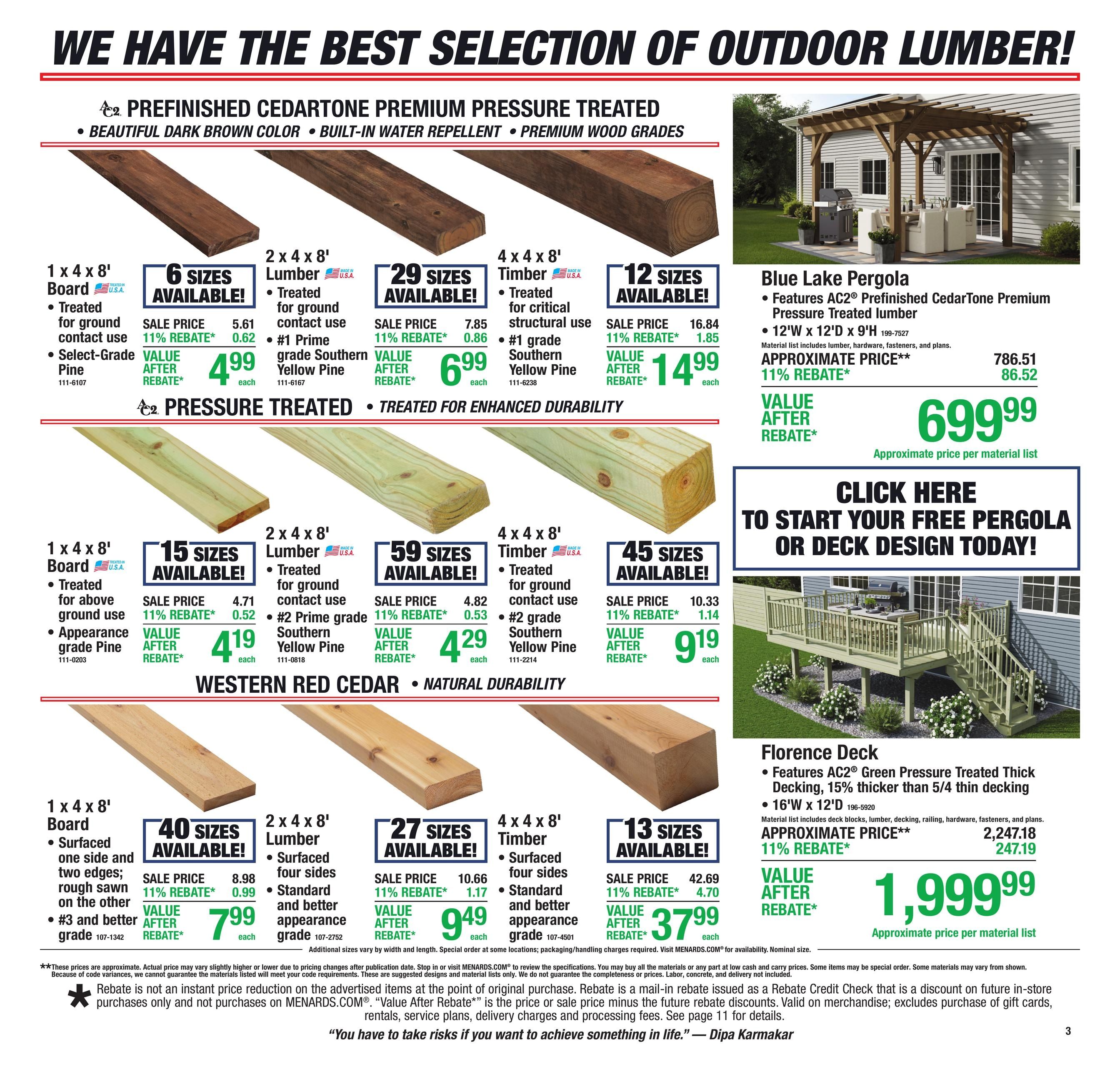 Menards (Linwood–Midland Area, MI) 11% Rebate Sale Weekly Ad August 26 - September 7, 2026