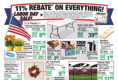 Menards (Joliet–Naperville Area, IL–IN) 11% Rebate Sale Weekly Ad August 26 - September 7, 2026