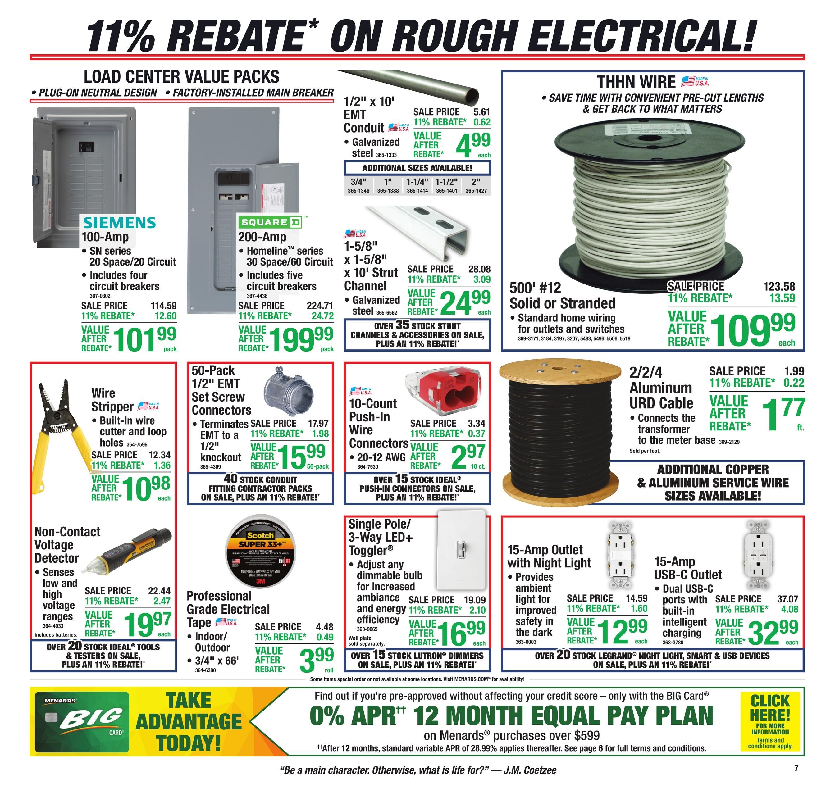 Menards (Joliet–Naperville Area, IL–IN) 11% Rebate Sale Weekly Ad August 26 - September 7, 2026