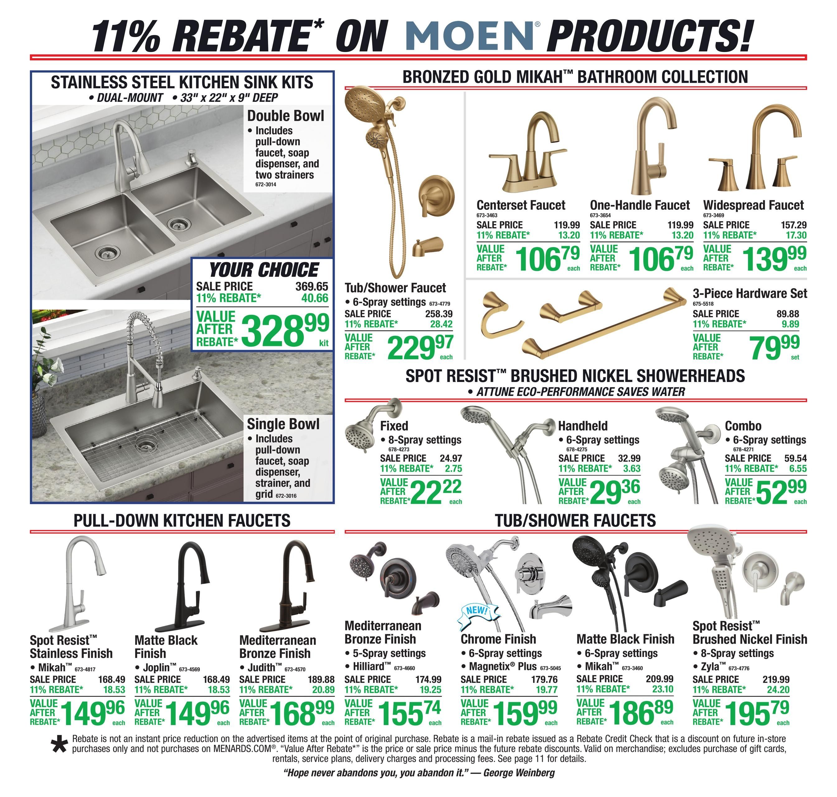 Menards (Alma Area, KS) 11% Rebate Sale Weekly Ad August 26 - September 7, 2026