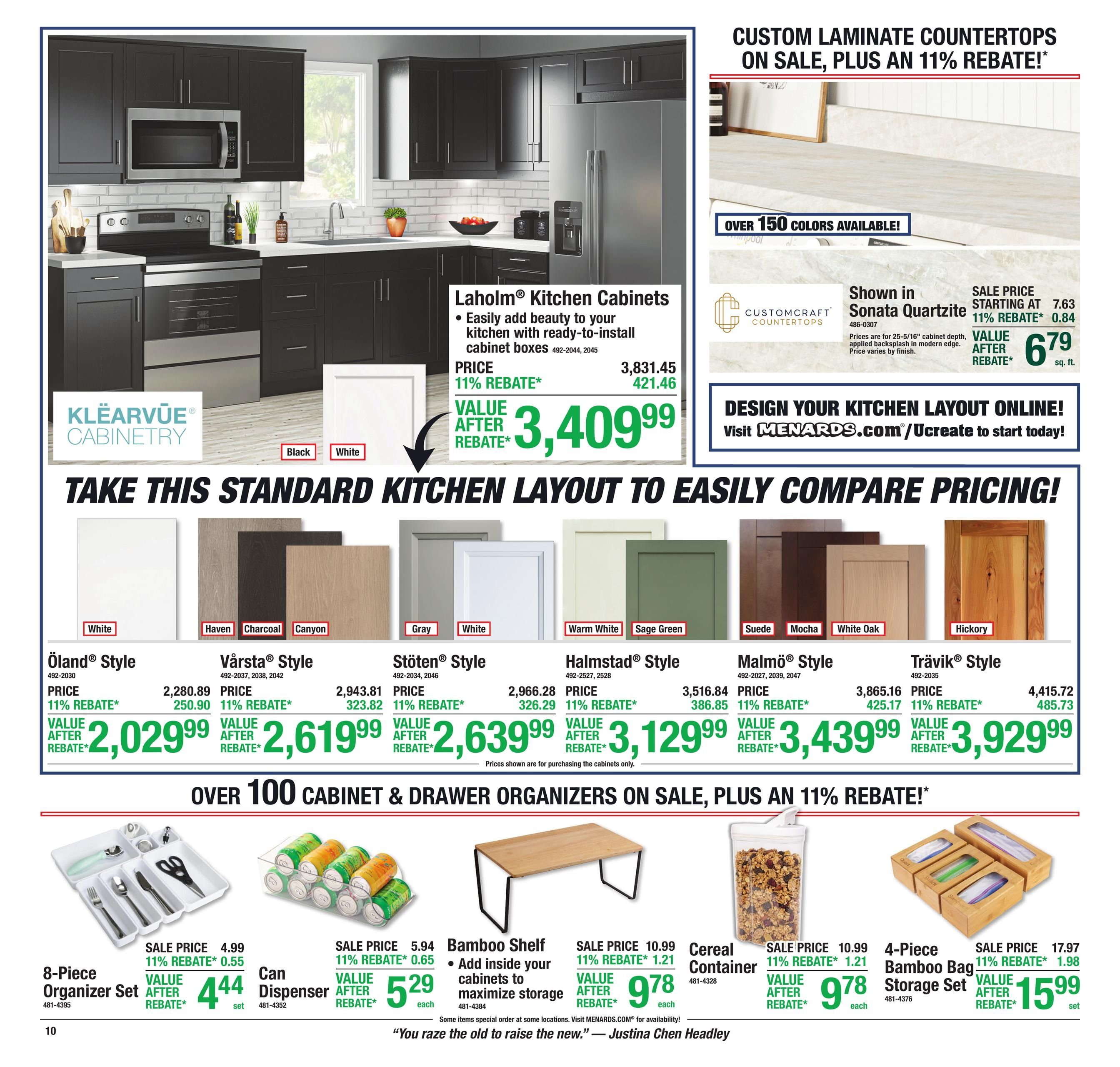 Menards (Quincy Area, IL) 11% Rebate Sale Weekly Ad August 26 - September 7, 2026