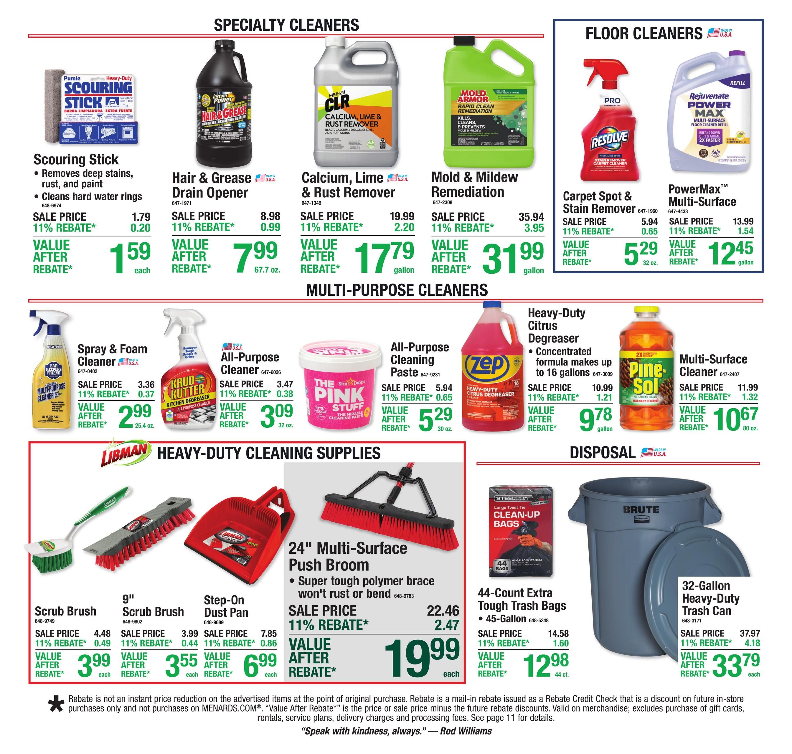Menards (Quincy Area, IL) 11% Rebate Sale Weekly Ad August 26 - September 7, 2026