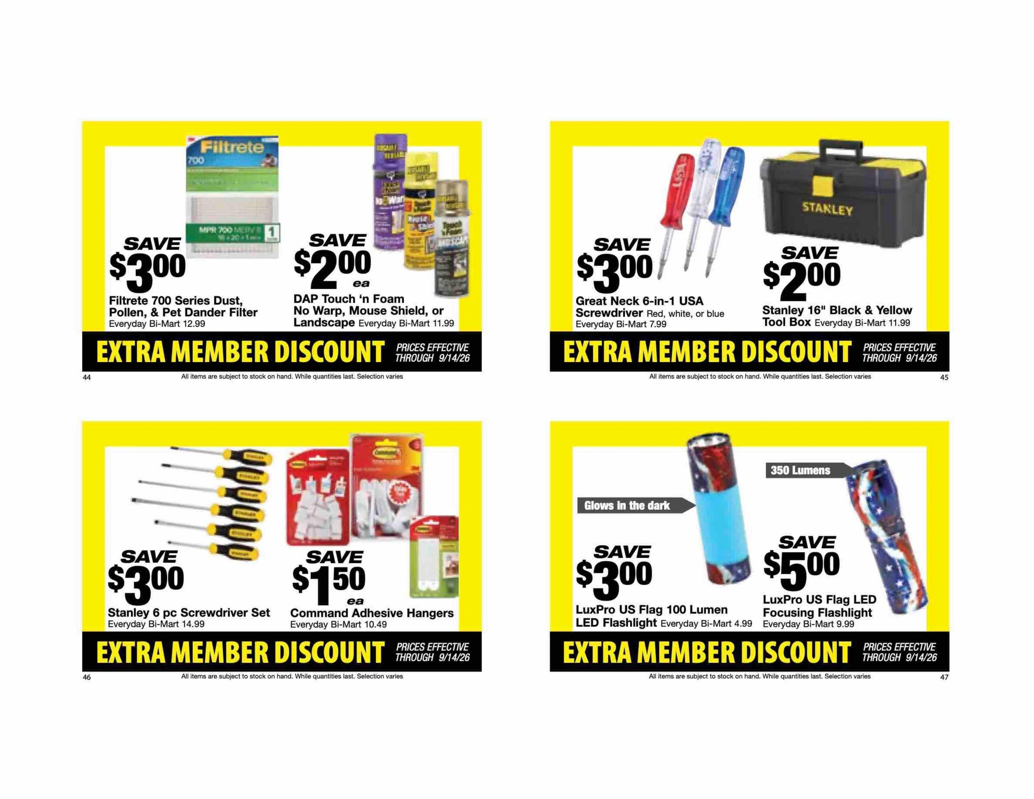 Bi-Mart Weekly Ad August 25 - September 14, 2026