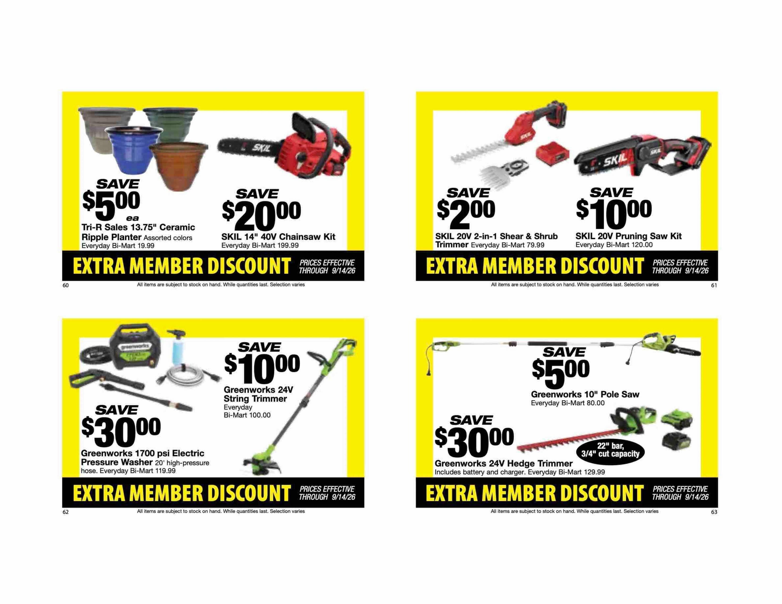 Bi-Mart Weekly Ad August 25 - September 14, 2026