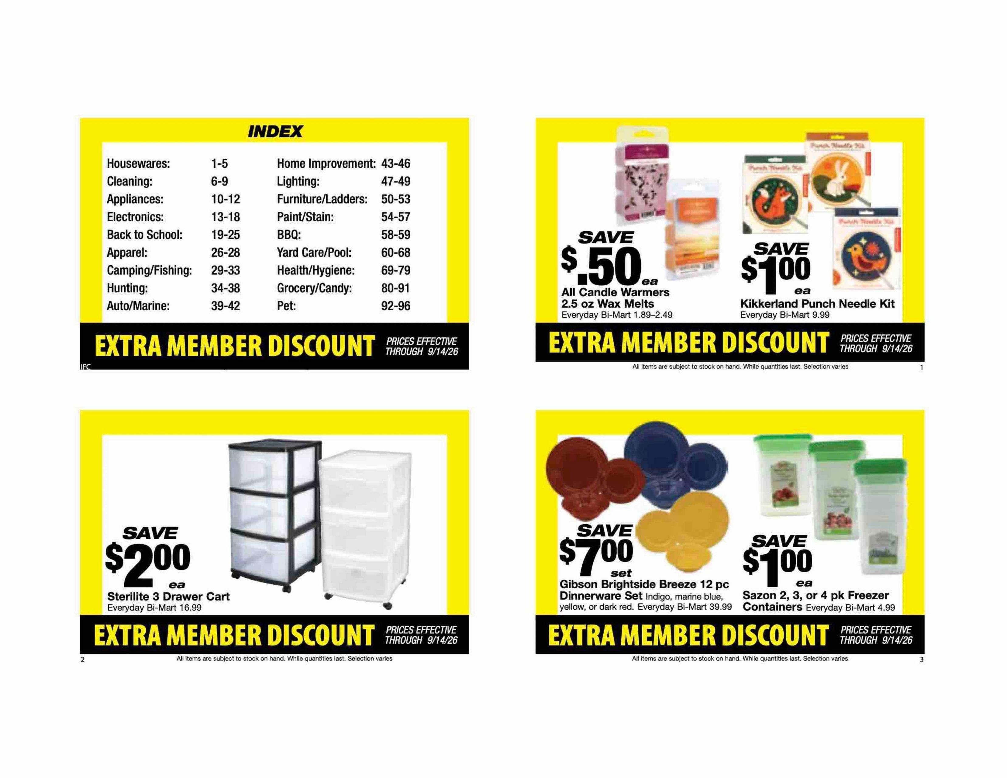 Bi-Mart Weekly Ad August 25 - September 14, 2026