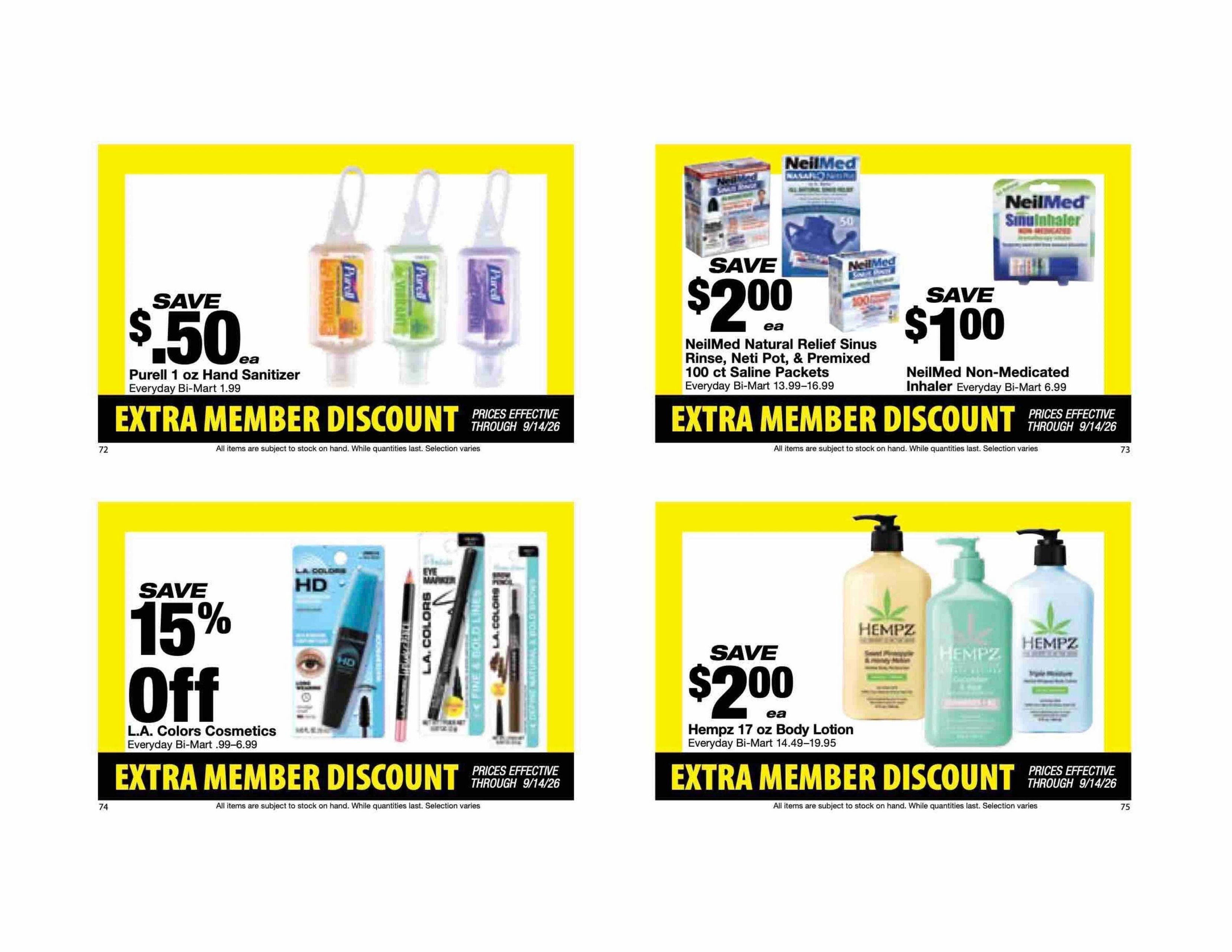 Bi-Mart Weekly Ad August 25 - September 14, 2026