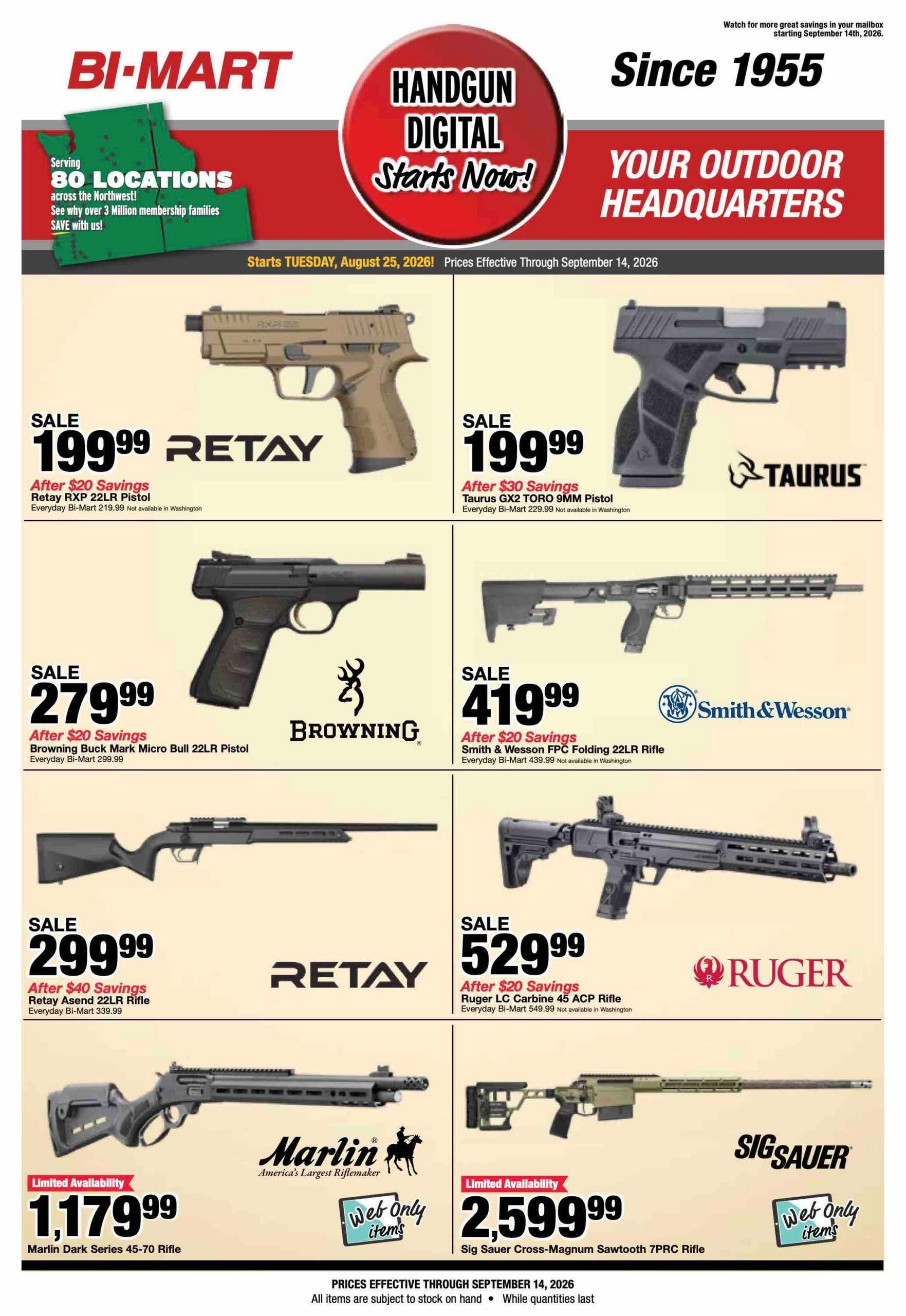 Bi-Mart Weekly Ad August 25 - September 14, 2026