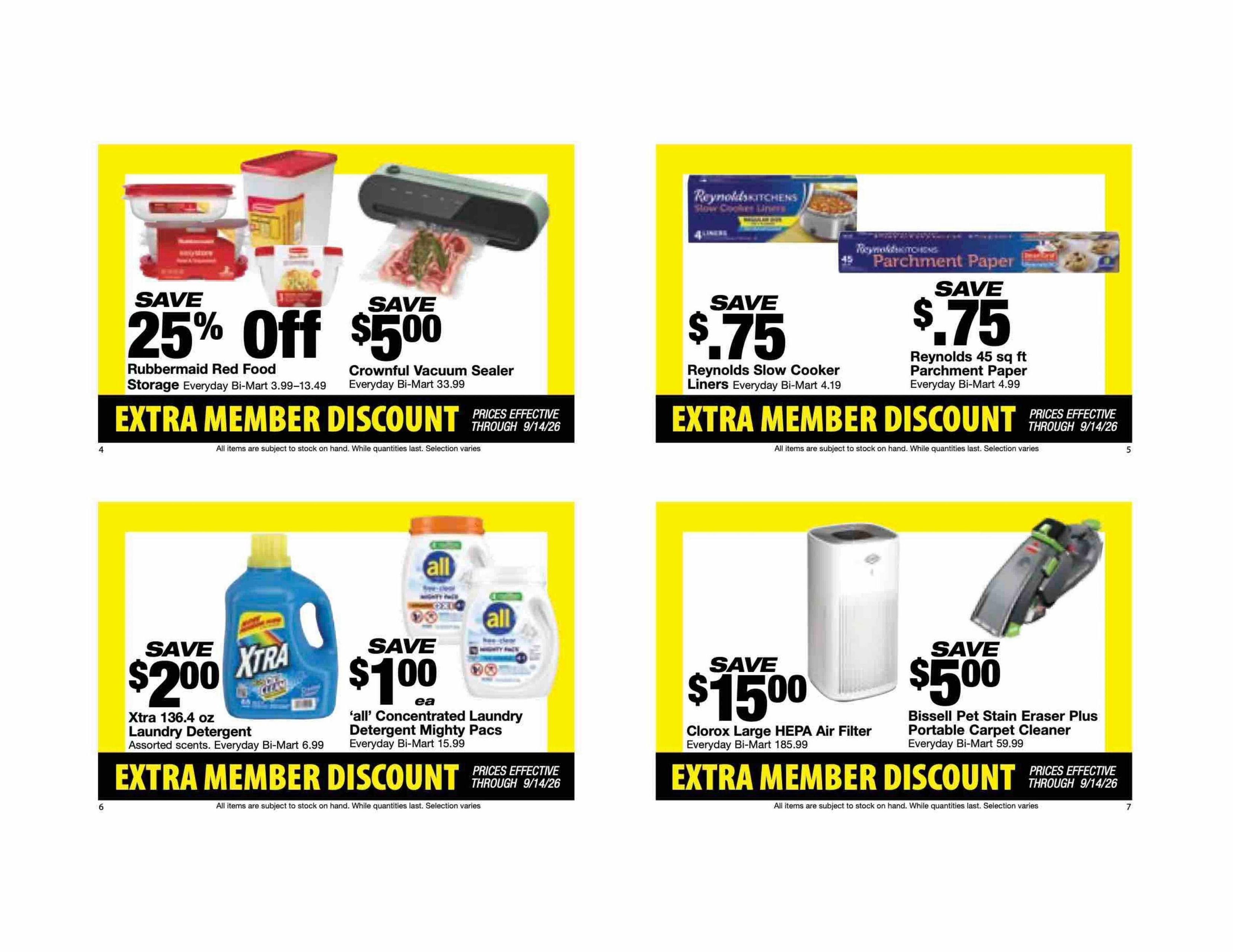 Bi-Mart Weekly Ad August 25 - September 14, 2026