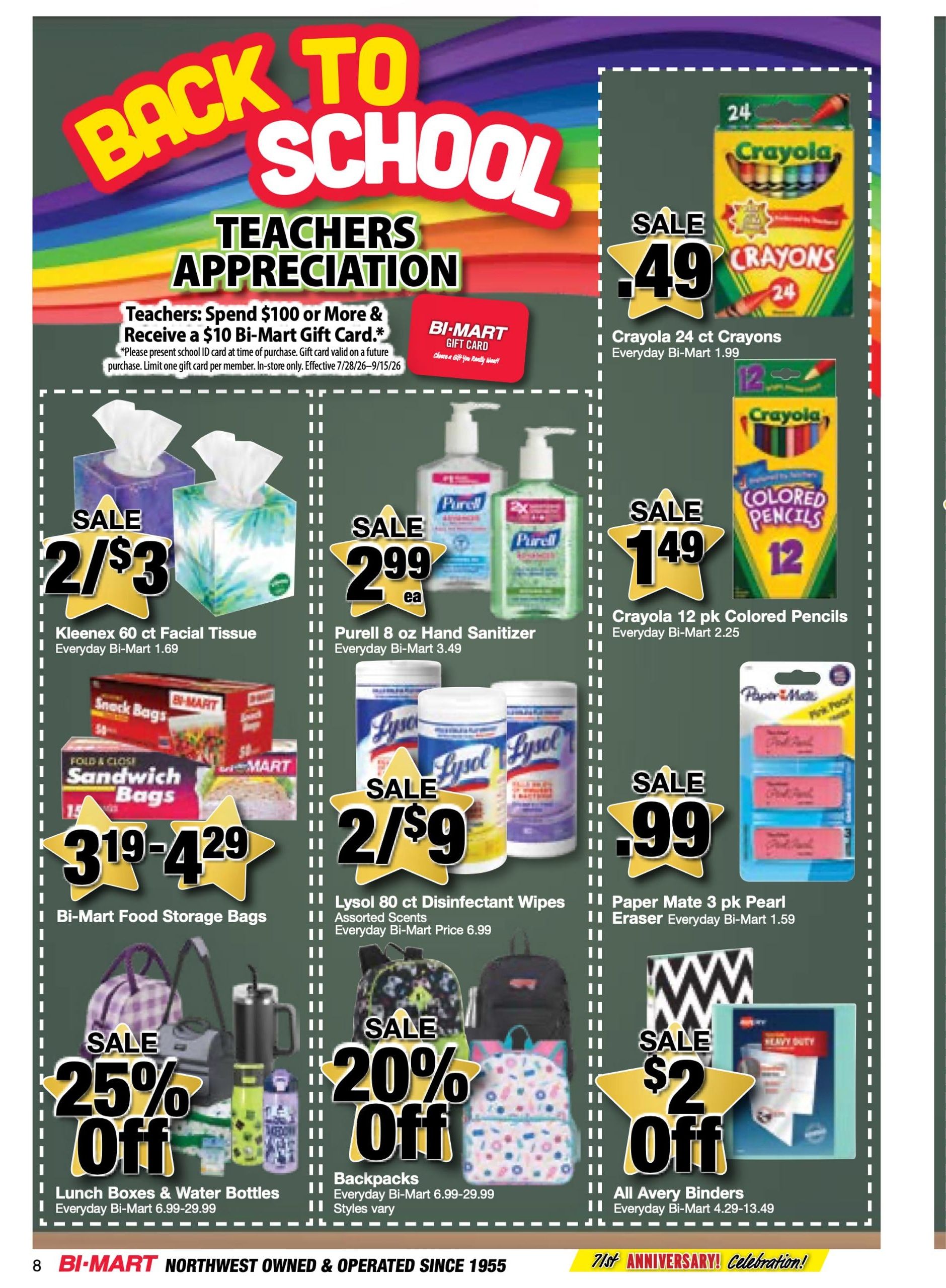 Bi-Mart Weekly Ad August 25 - September 14, 2026