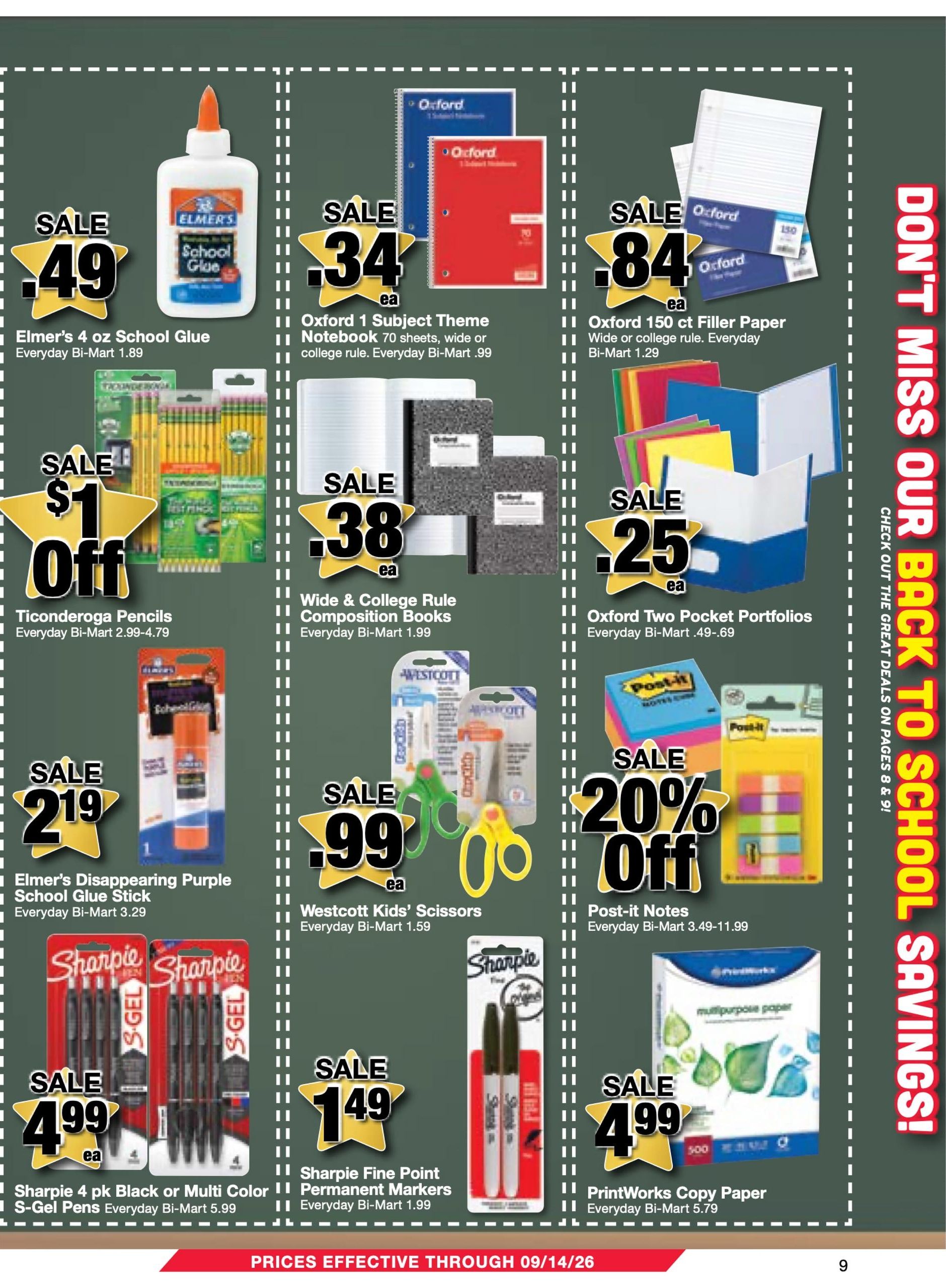 Bi-Mart Weekly Ad August 25 - September 14, 2026