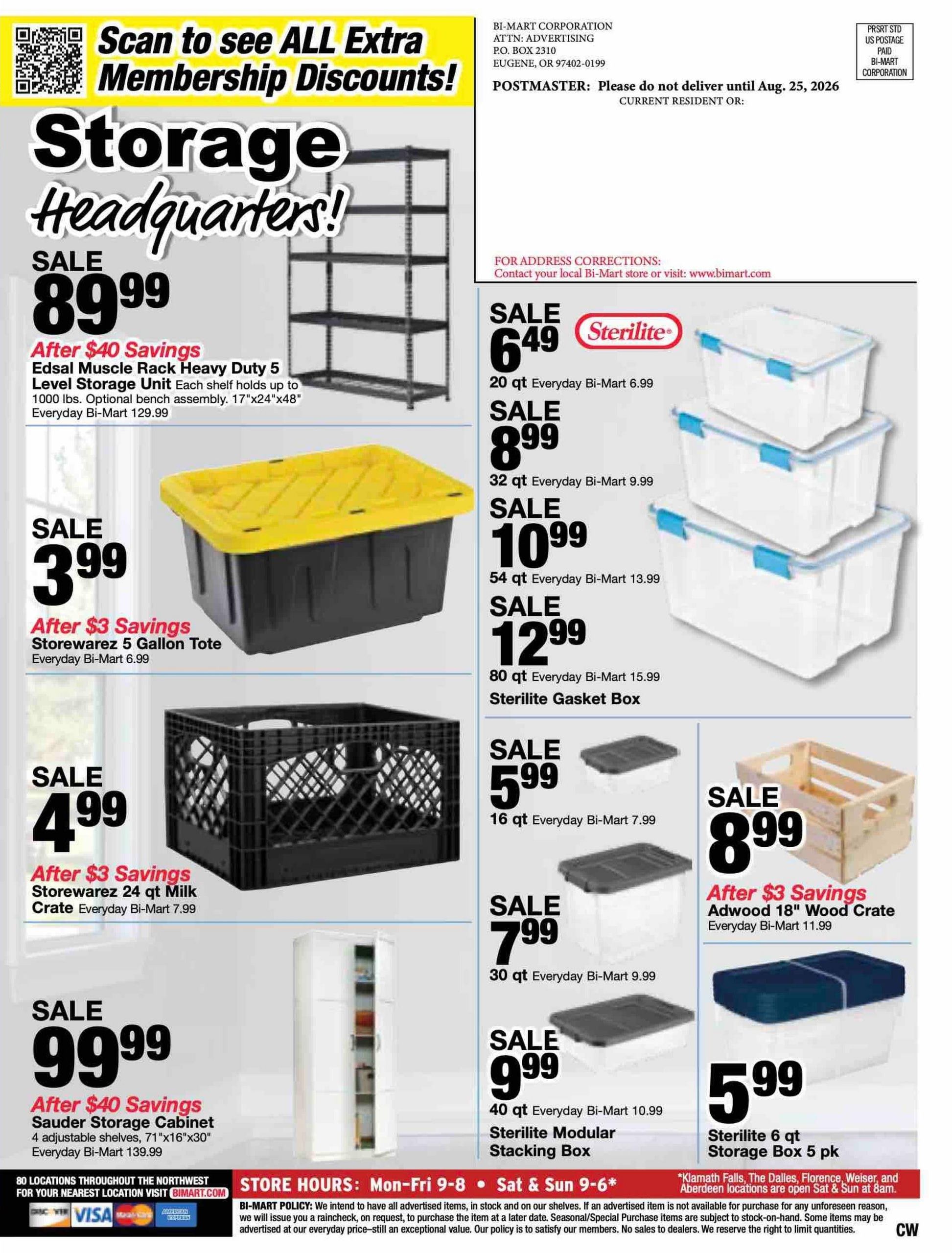Bi-Mart Weekly Ad August 25 - September 14, 2026