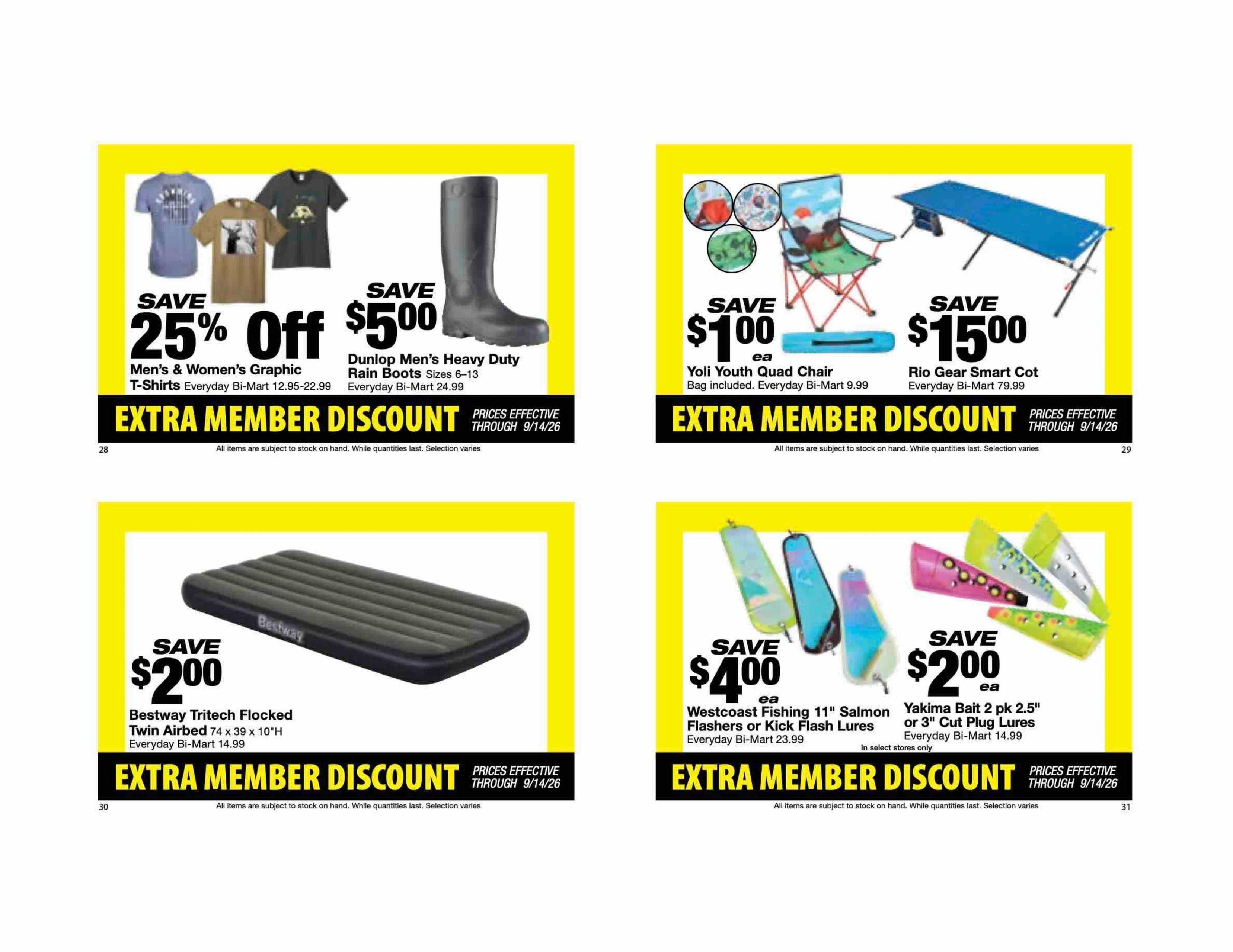 Bi-Mart Weekly Ad August 25 - September 14, 2026