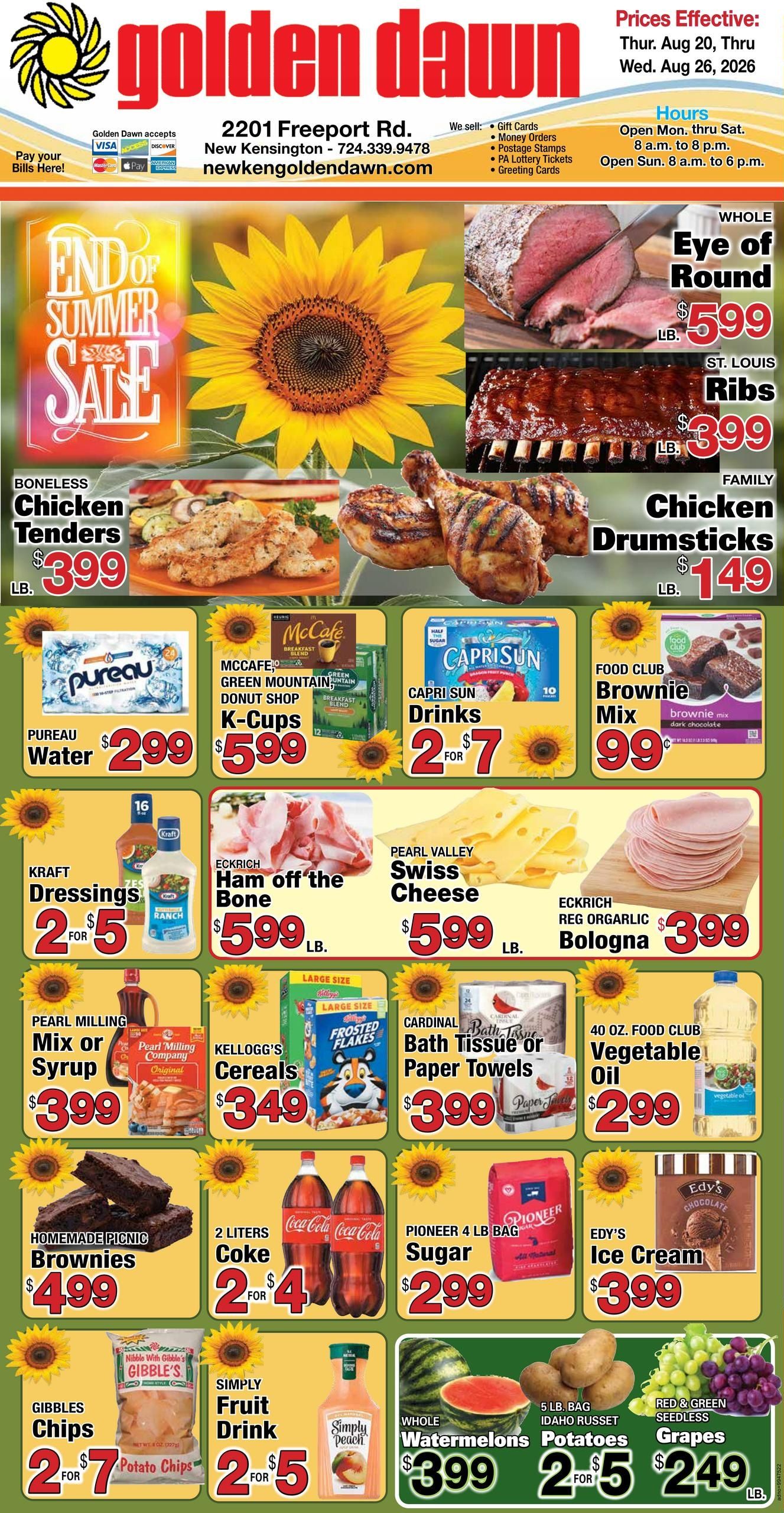 Golden Dawn (Verona–Glenshaw Area, PA) Weekly Ad August 20 - 26, 2026