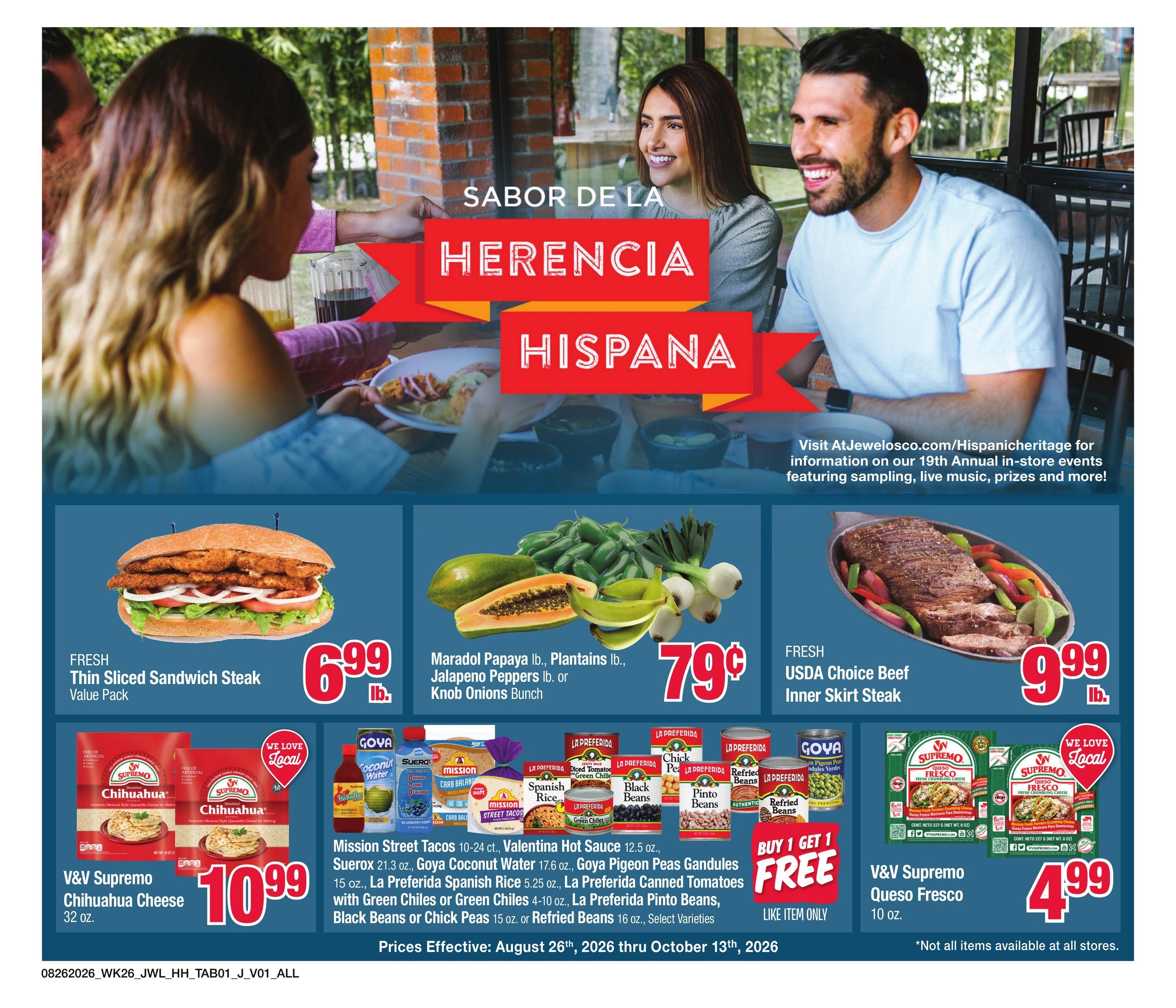 Jewel-Osco Specialty Publication Weekly Ad August 26 - October 13, 2026
