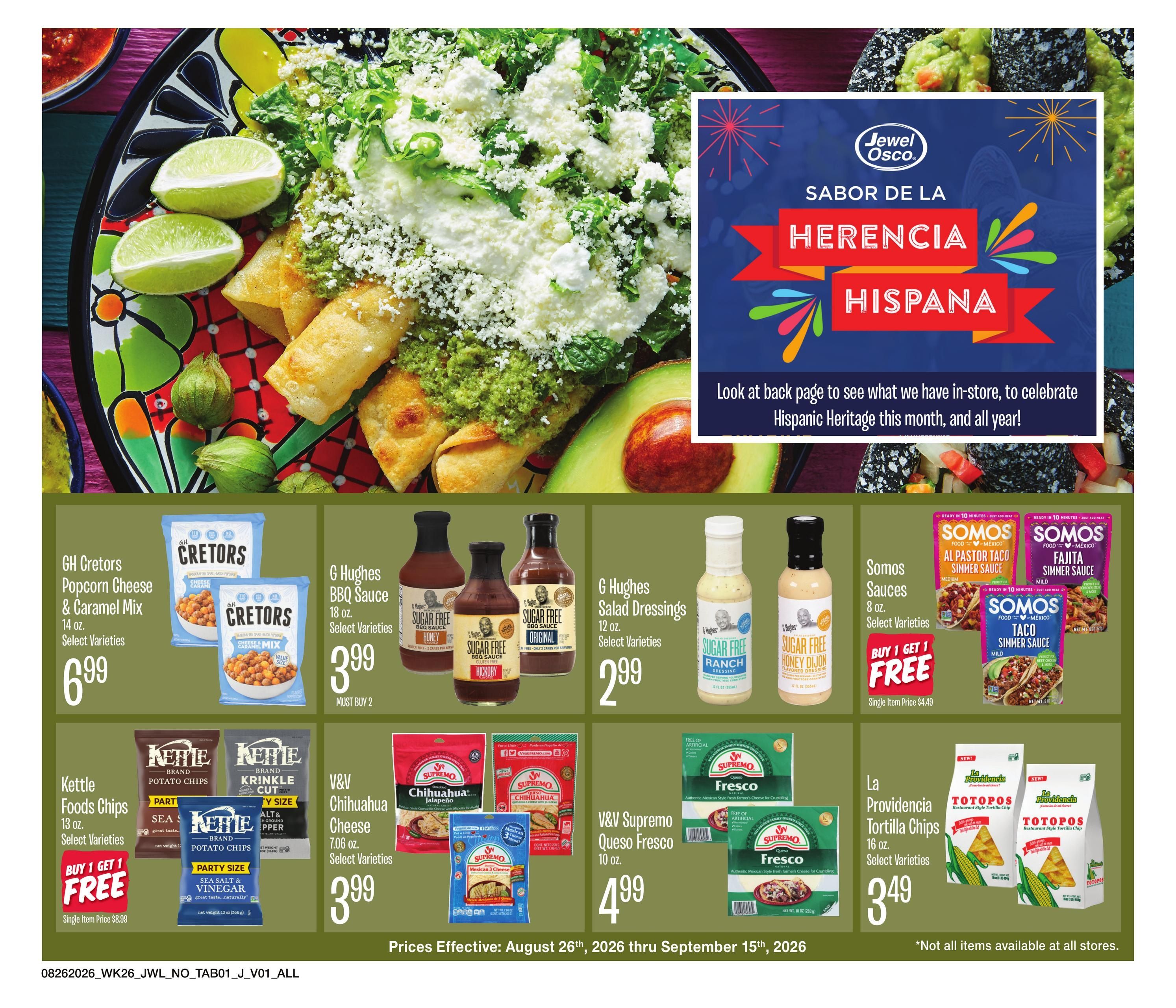 Jewel-Osco (IL, IN) Organics Guide Weekly Ad August 26 - September 15, 2026