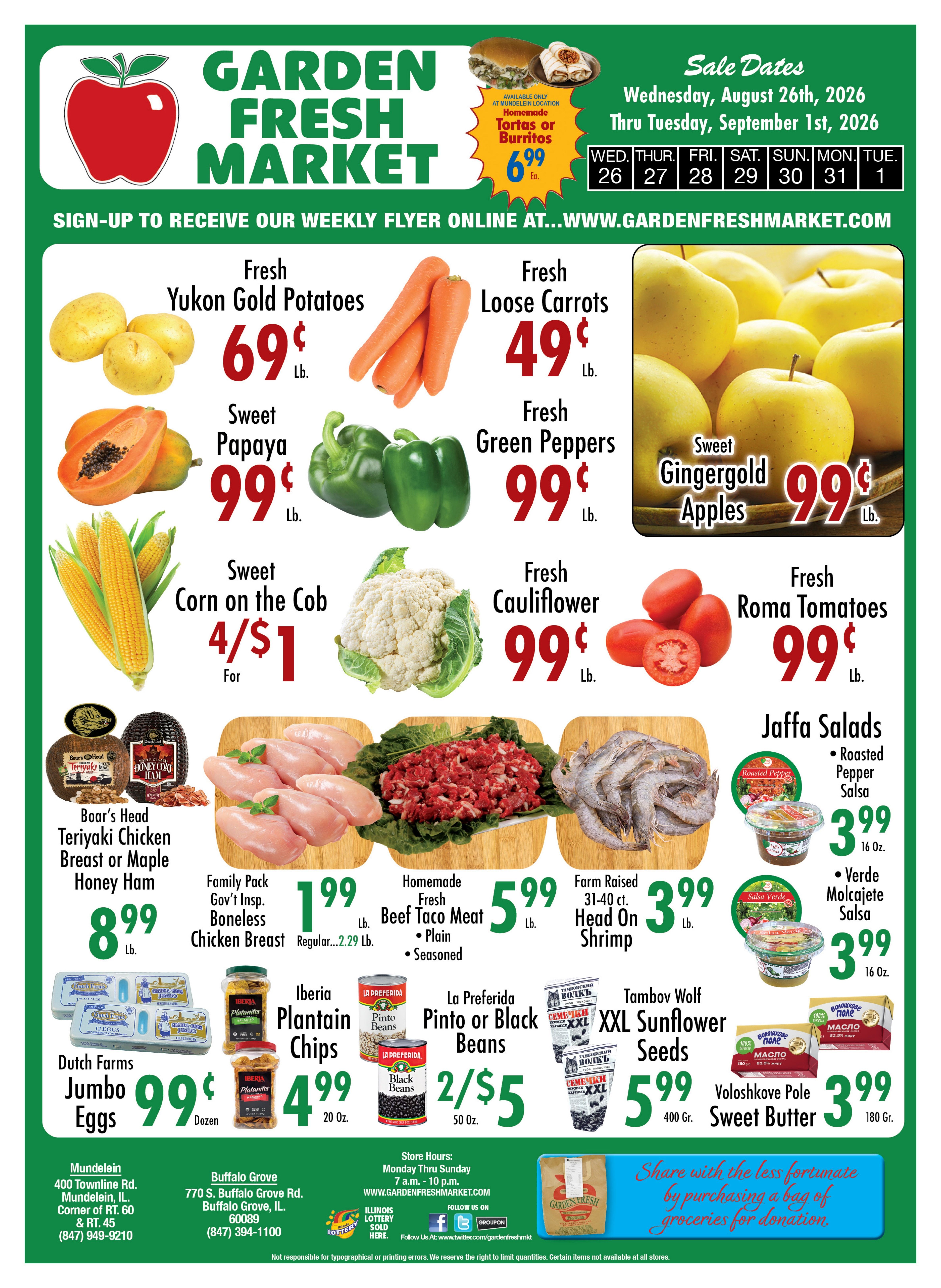 Garden Fresh Market Weekly Ad August 25 - September 1, 2026