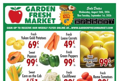 Garden Fresh Market Weekly Ad August 25 - September 1, 2026