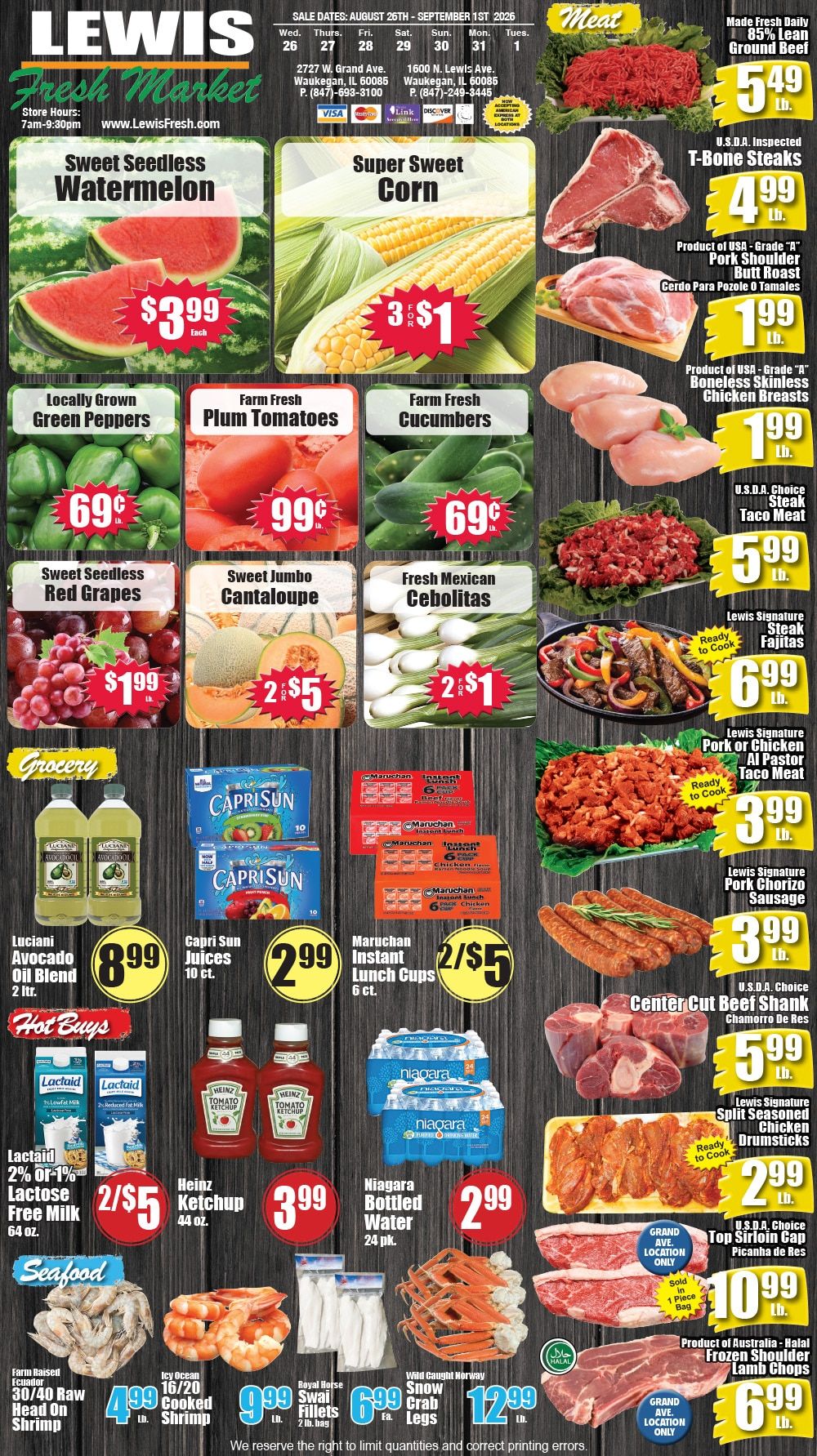 Lewis Fresh Market Weekly Ad August 25 - September 1, 2026