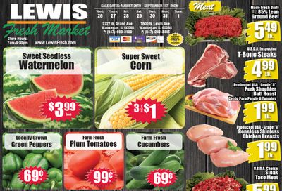 Lewis Fresh Market Weekly Ad August 25 - September 1, 2026