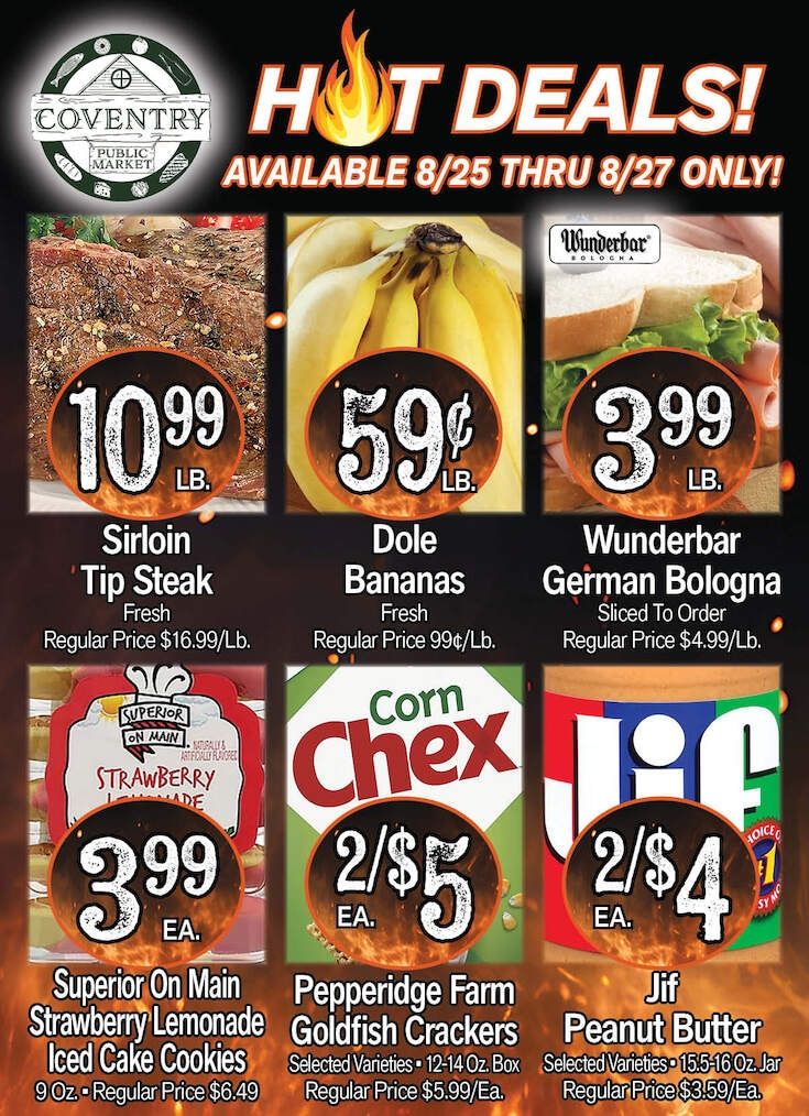 Coventry Public Market Weekly Ad August 21 - 27, 2026