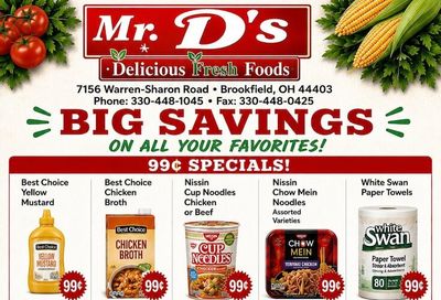 Mr. D's Foods Weekly Ad August 13 - 26, 2026