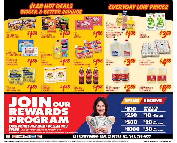 SaveMore Market Taft Weekly Ad August 21 - 27, 2026