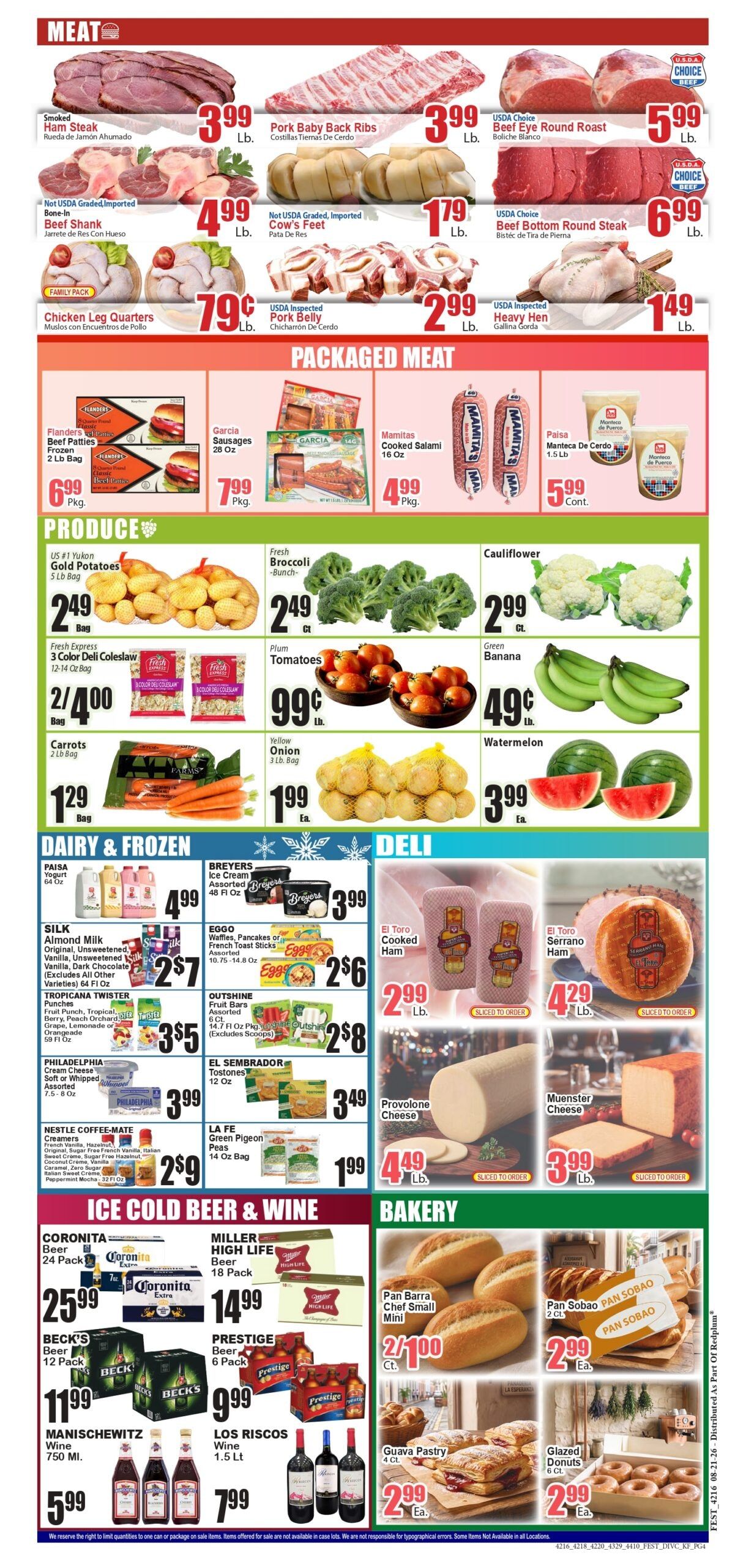 Festival Supermarket Weekly Ad August 21 - 27, 2026