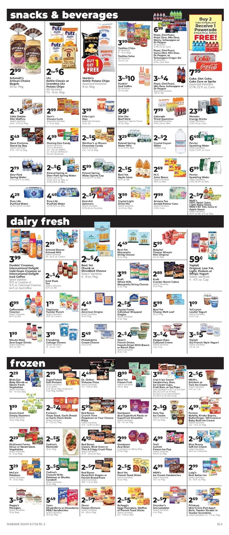 Schneider's Market of Kirkwood Weekly Ad August 20 - 26, 2026