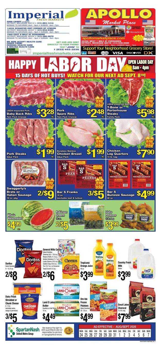 Imperial Fresh Markets (Michigan) Weekly Ad August 17 - September 13, 2026