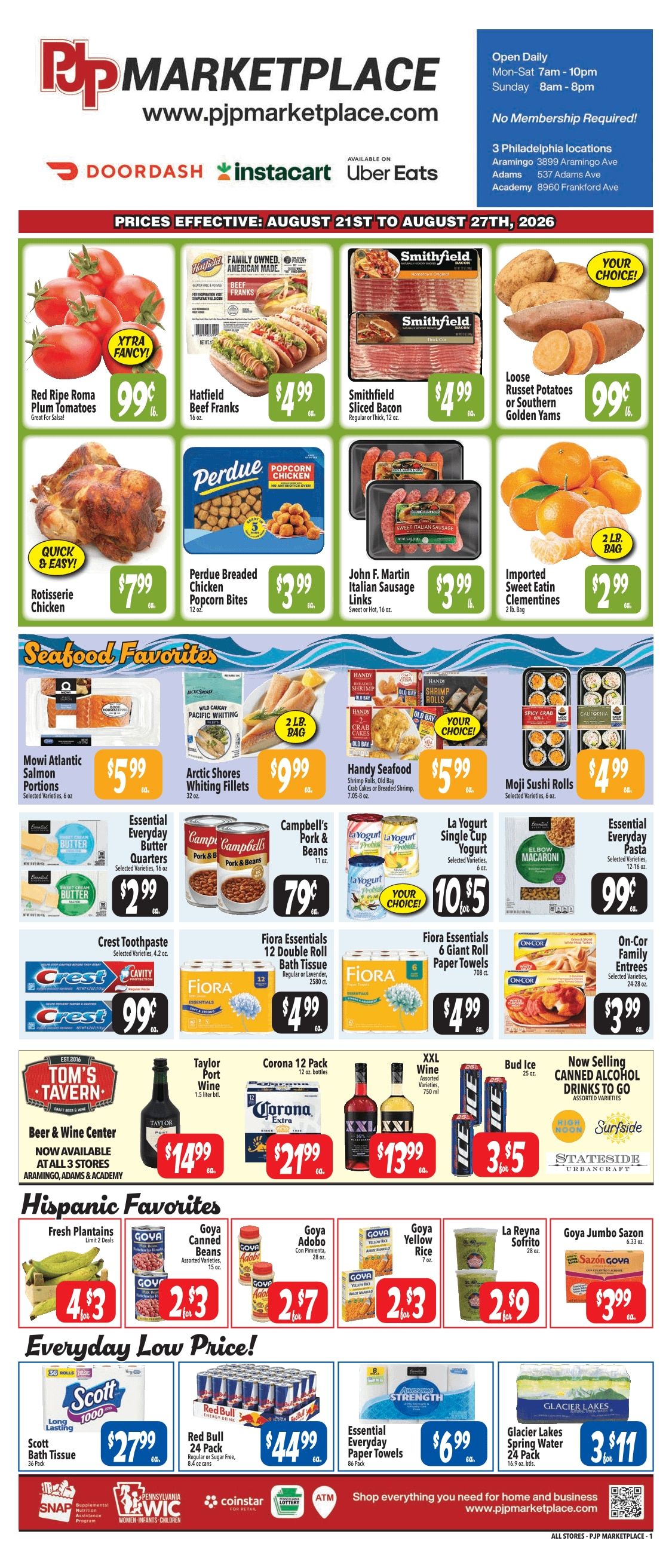 PJP Marketplace Grocery Specials 08/21-08/27 Weekly Ad August 21 - 27, 2026