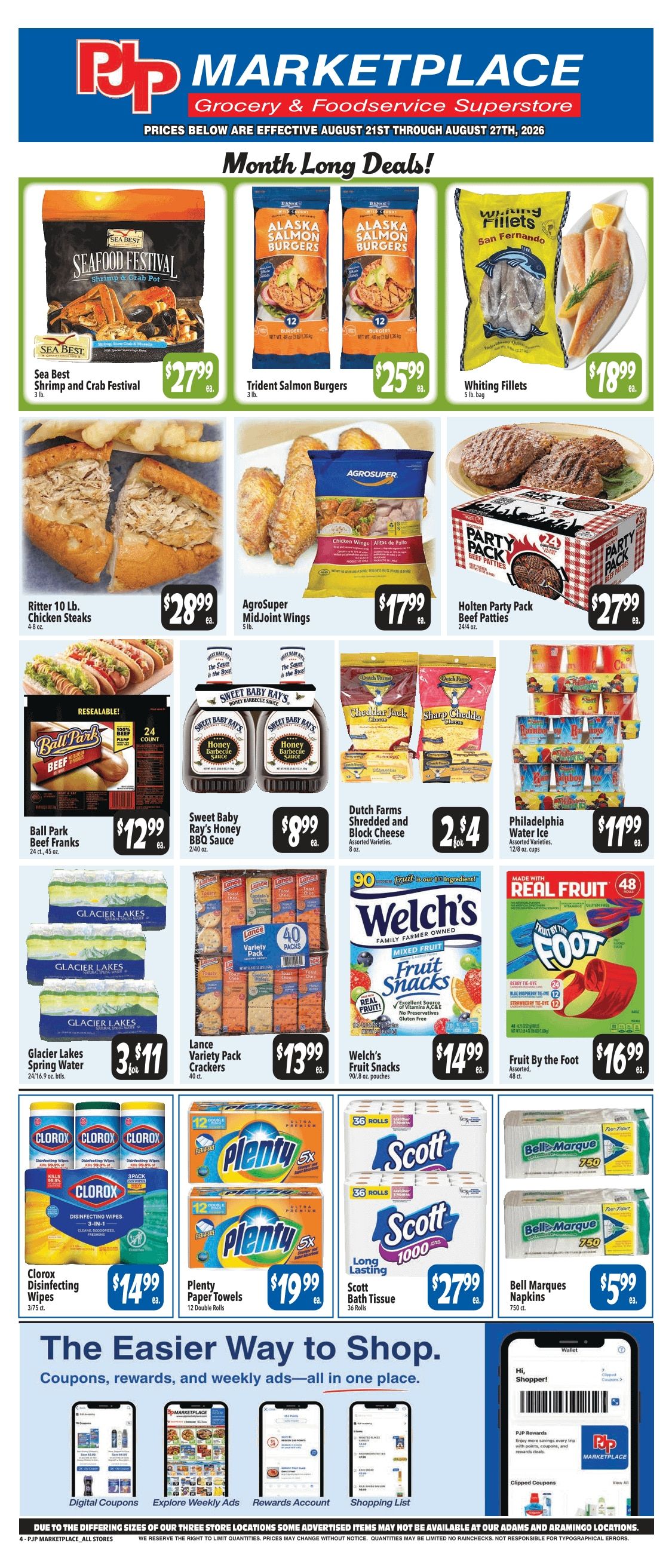 PJP Marketplace Grocery Specials 08/21-08/27 Weekly Ad August 21 - 27, 2026
