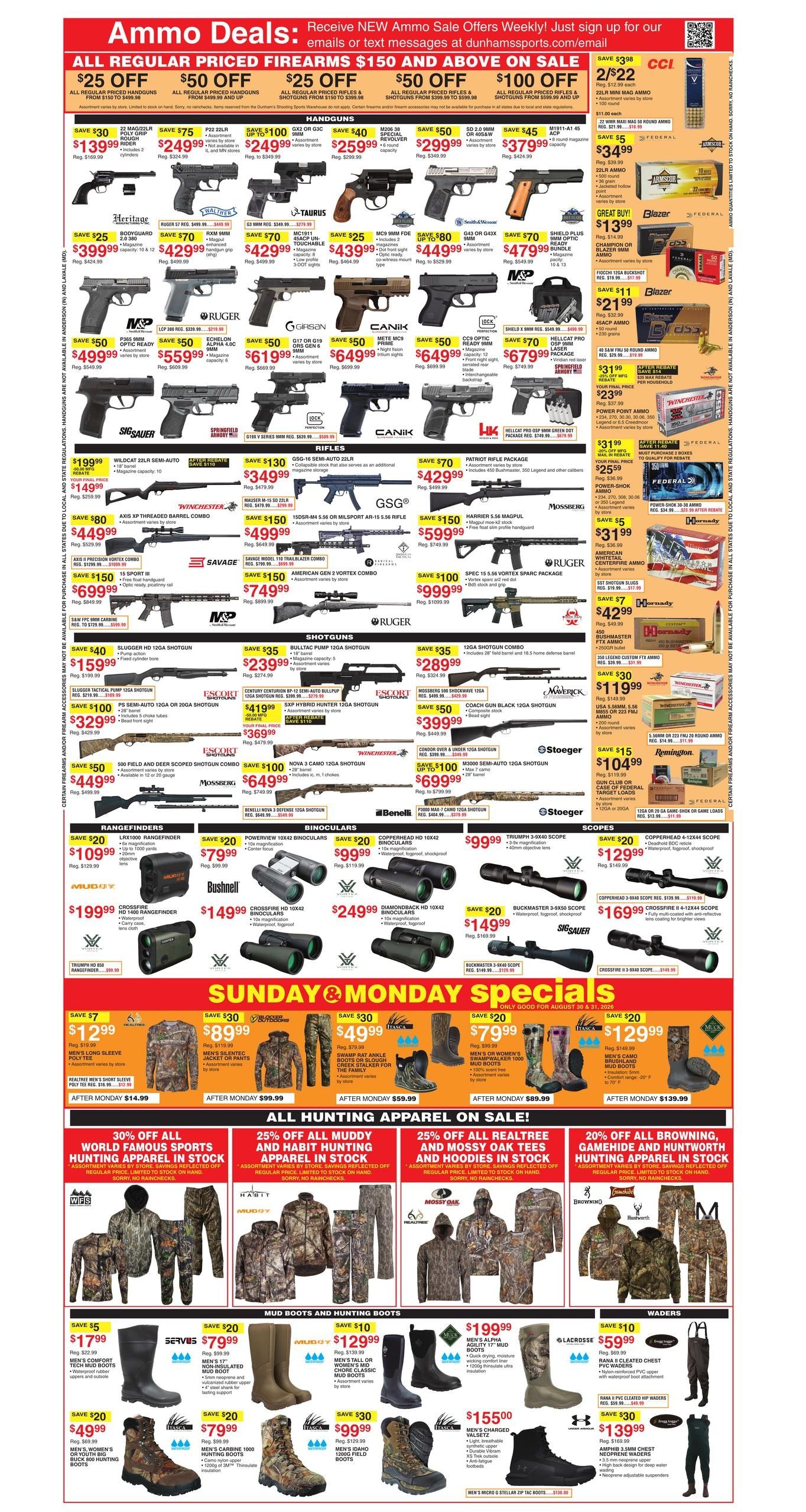Dunham's Sports (Bay Area, AR) Weekly Ad August 29 - September 3, 2026