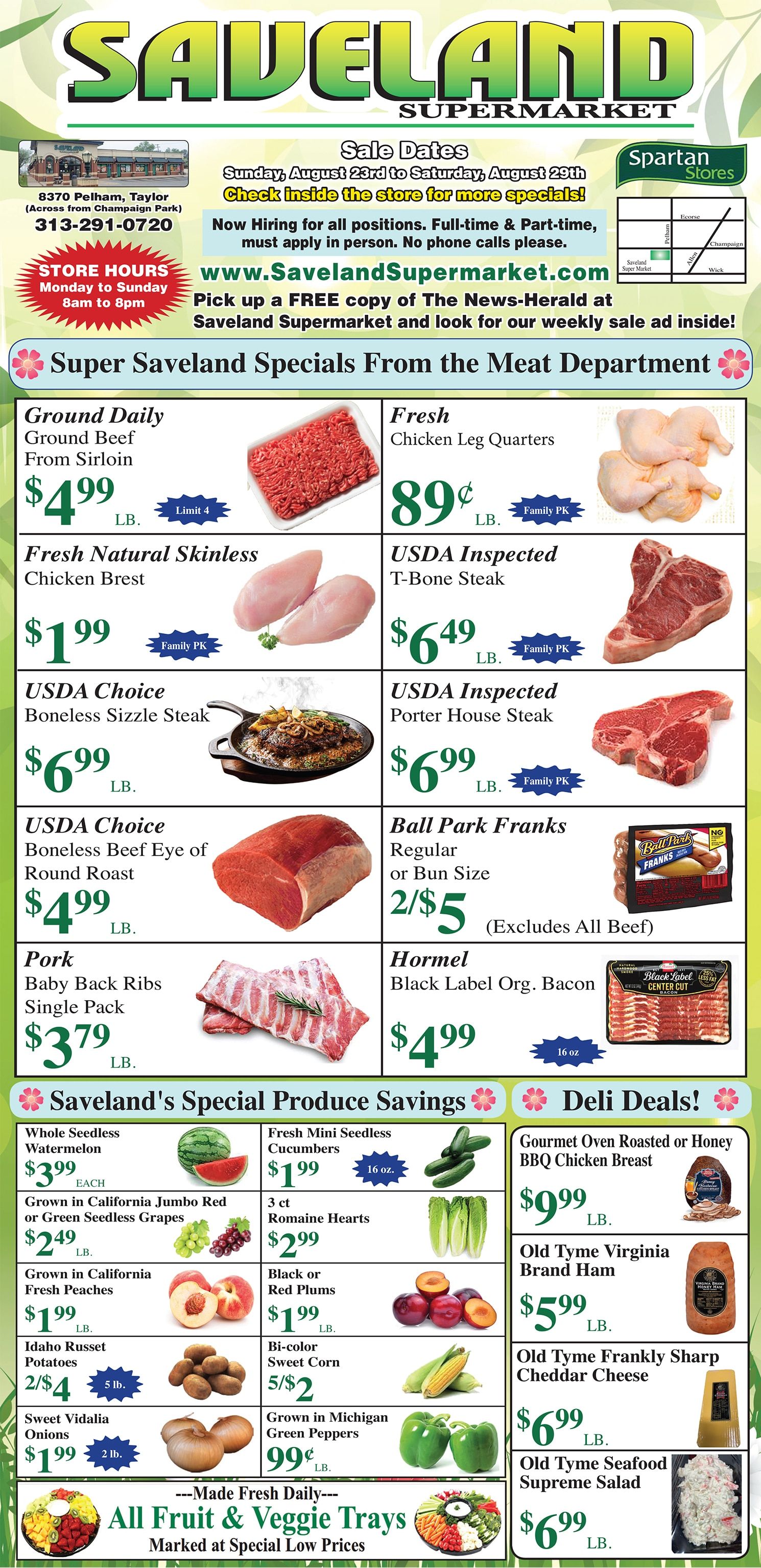 Saveland Supermarket Weekly Ad August 23 - 29, 2026