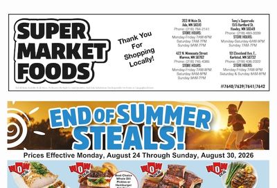 SuperMarket Foods Weekly Ad August 26 - September 1, 2026
