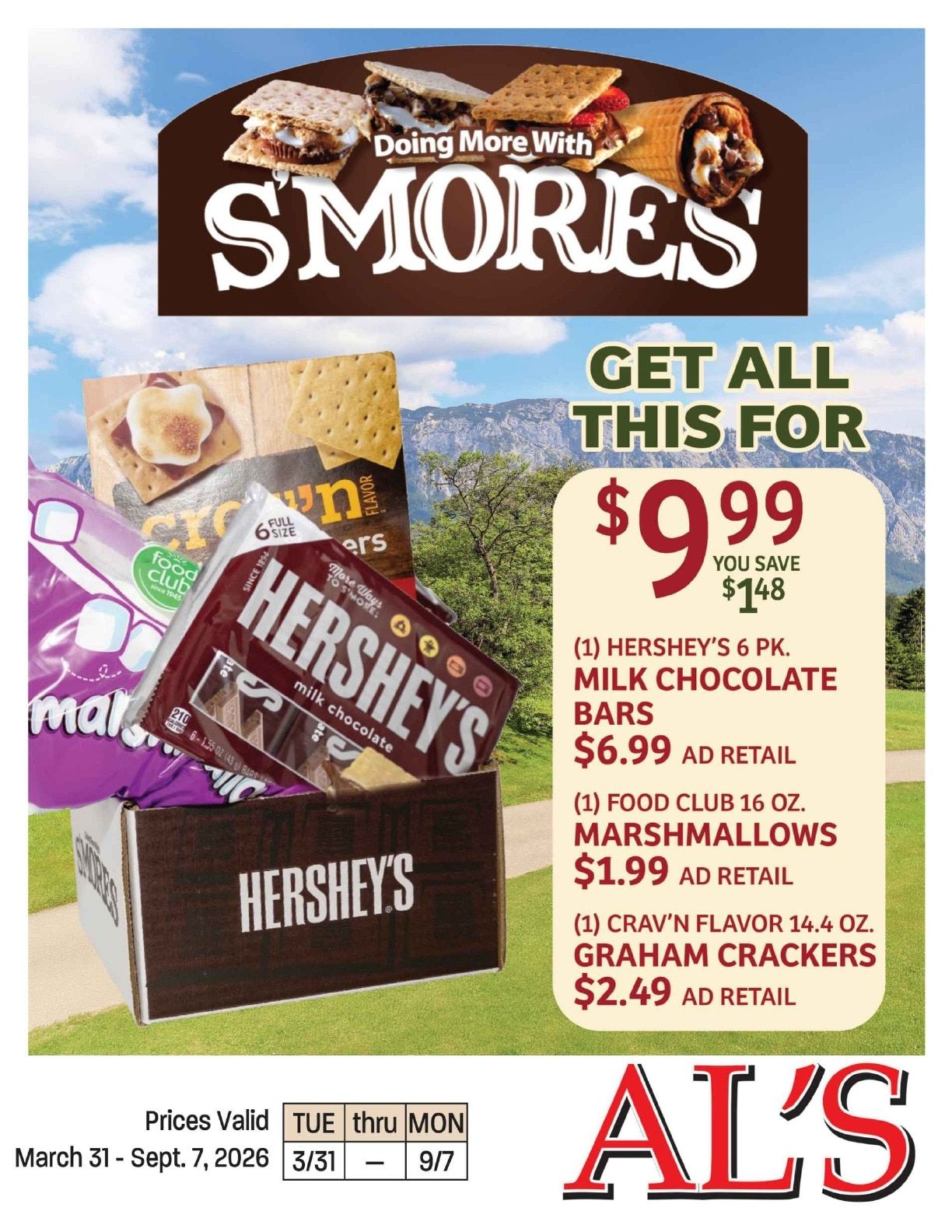Al's Foodtown S'mores Savings Weekly Ad March 31 - September 7, 2026