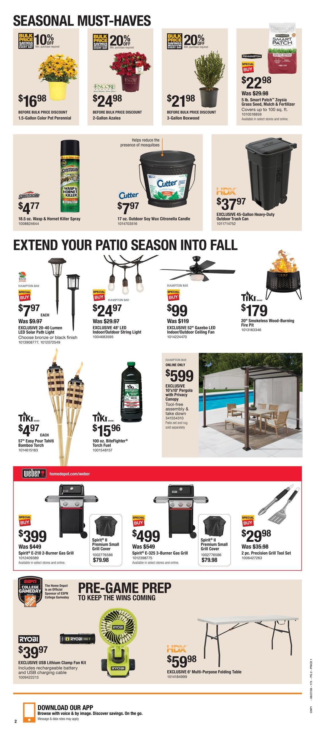 Home Depot (AL, MS) Labor Day Savings Weekly Ad August 27 - September 9, 2026