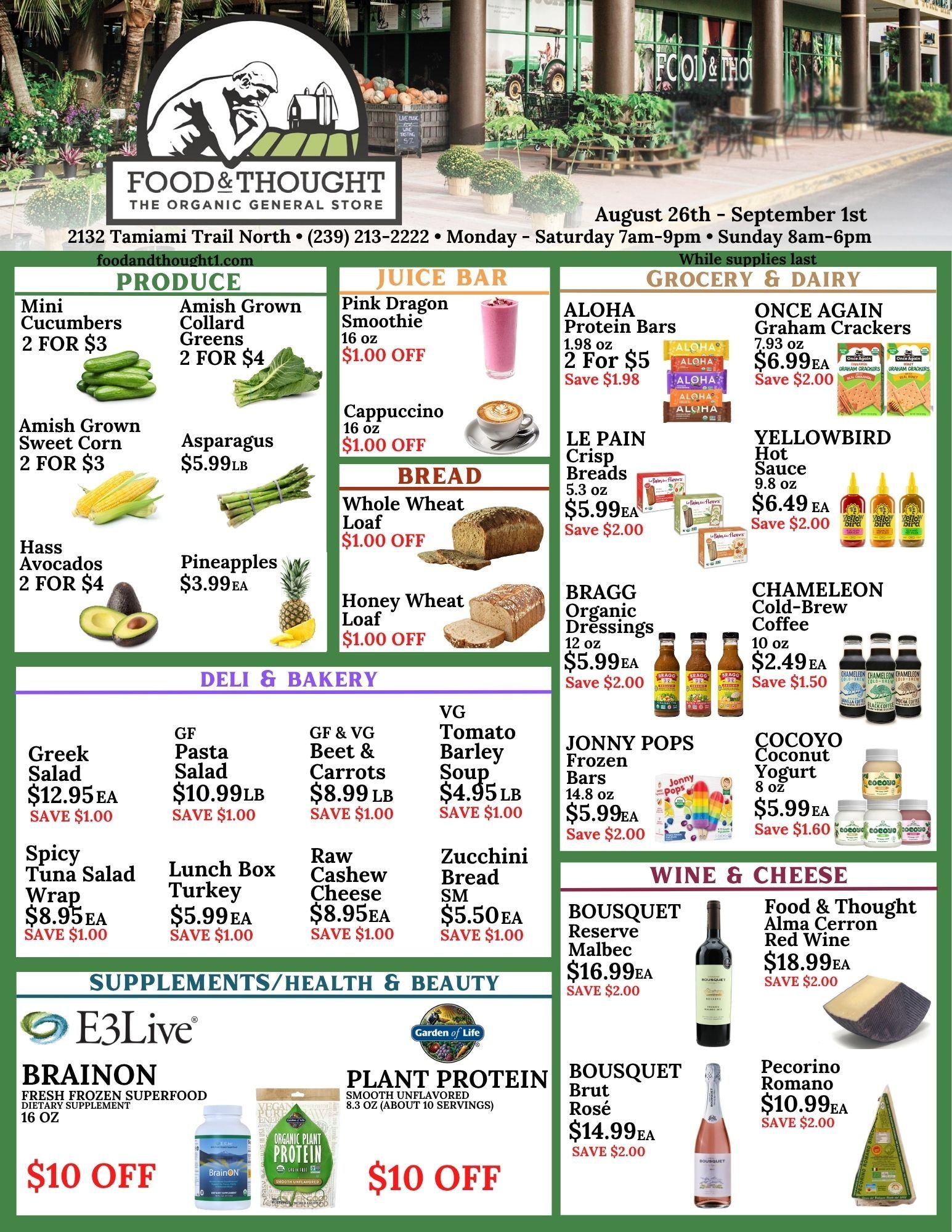 Food & Thought Weekly Ad August 26 - September 1, 2026