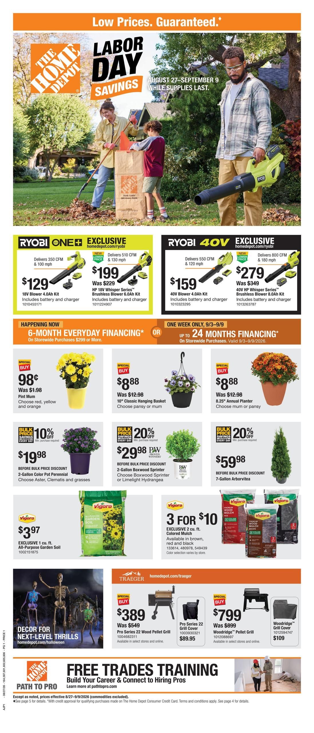 Home Depot (WI) Labor Day Savings Weekly Ad August 27 - September 9, 2026