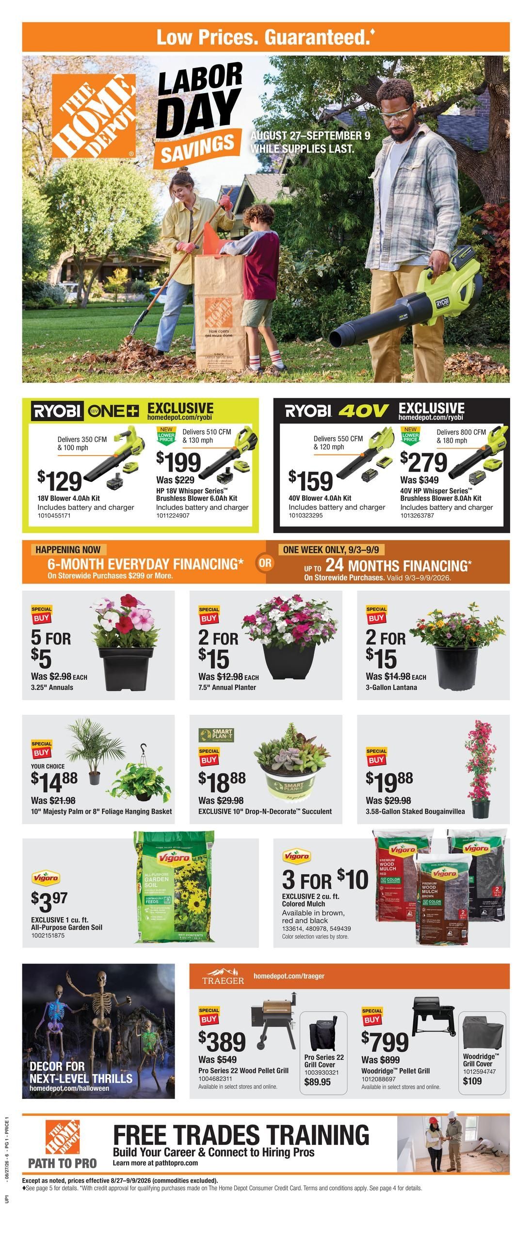 Home Depot (AZ, NV) Labor Day Savings Weekly Ad August 27 - September 9, 2026