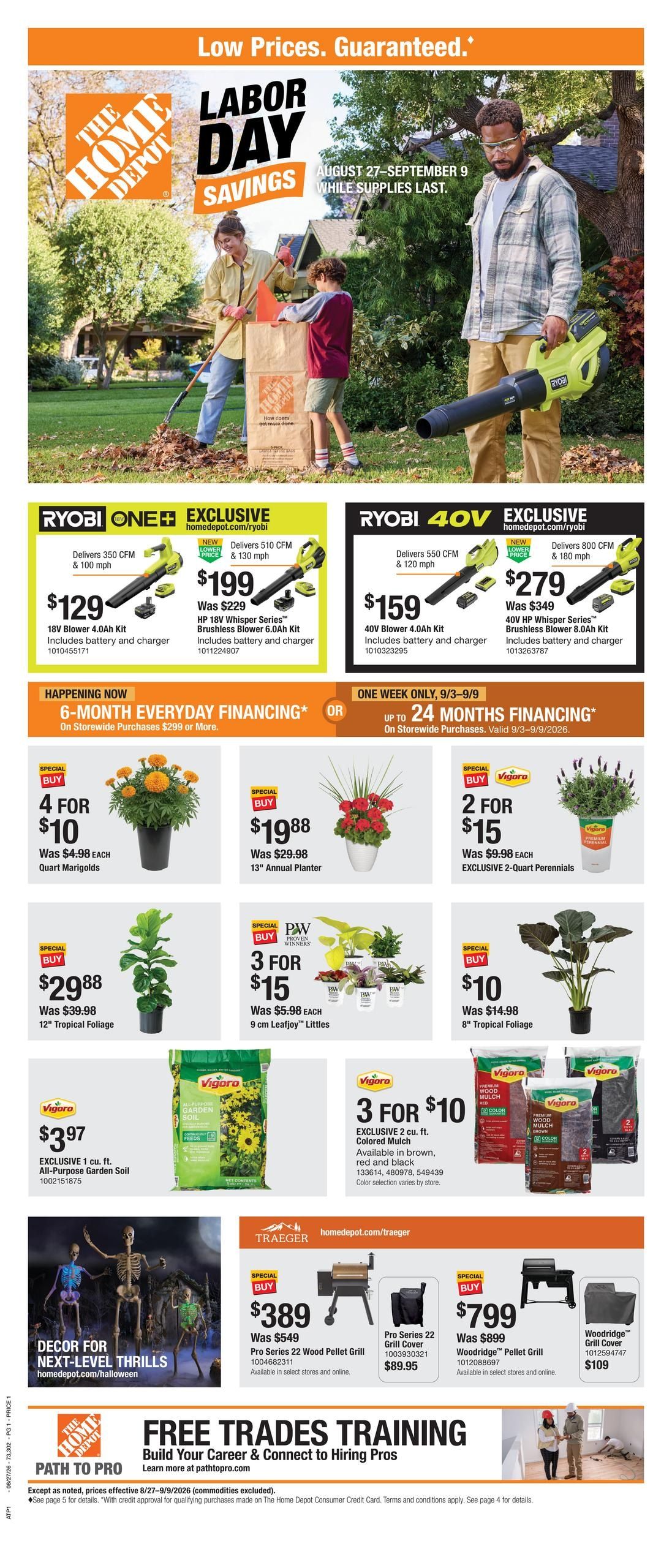 Home Depot (Alamogordo Area, NM) Labor Day Savings Weekly Ad August 27 - September 9, 2026
