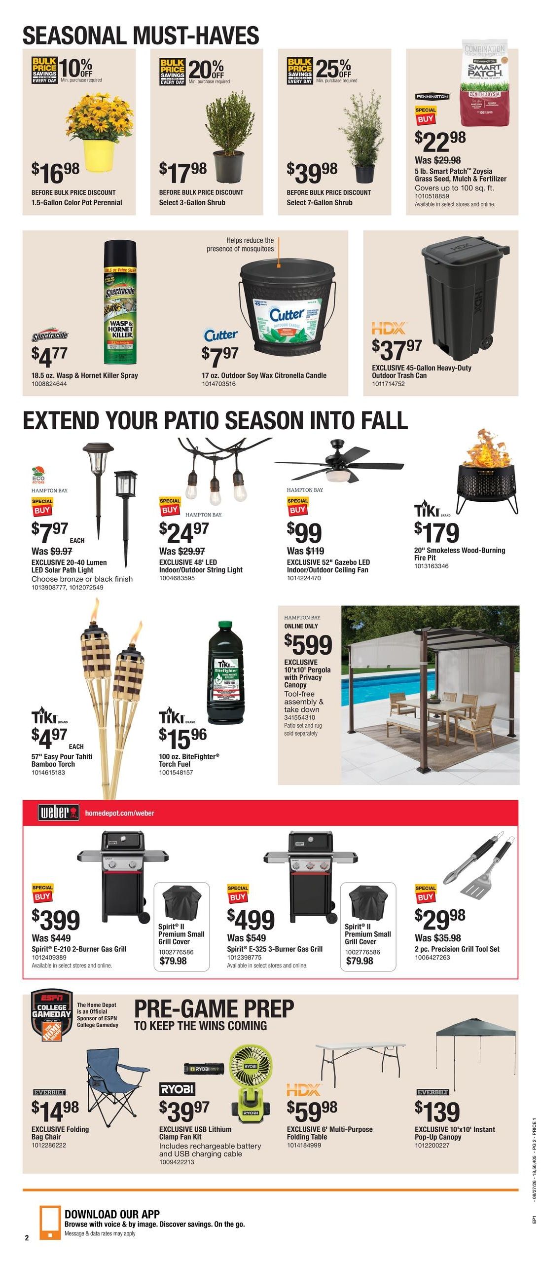 Home Depot (AL, FL) Labor Day Savings Weekly Ad August 27 - September 9, 2026